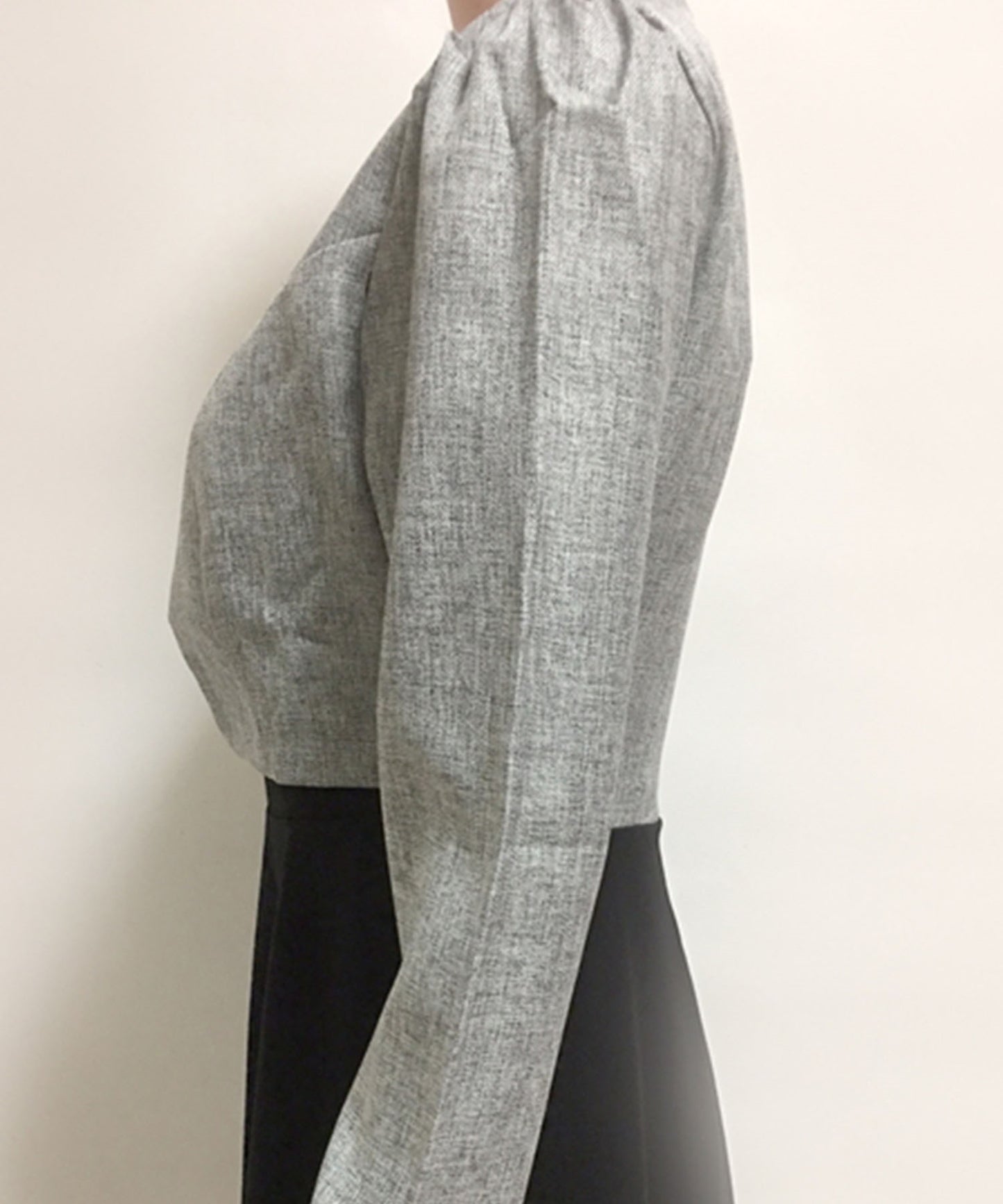 重ね着風膝丈フレアフォーマルワンピース・ドレス