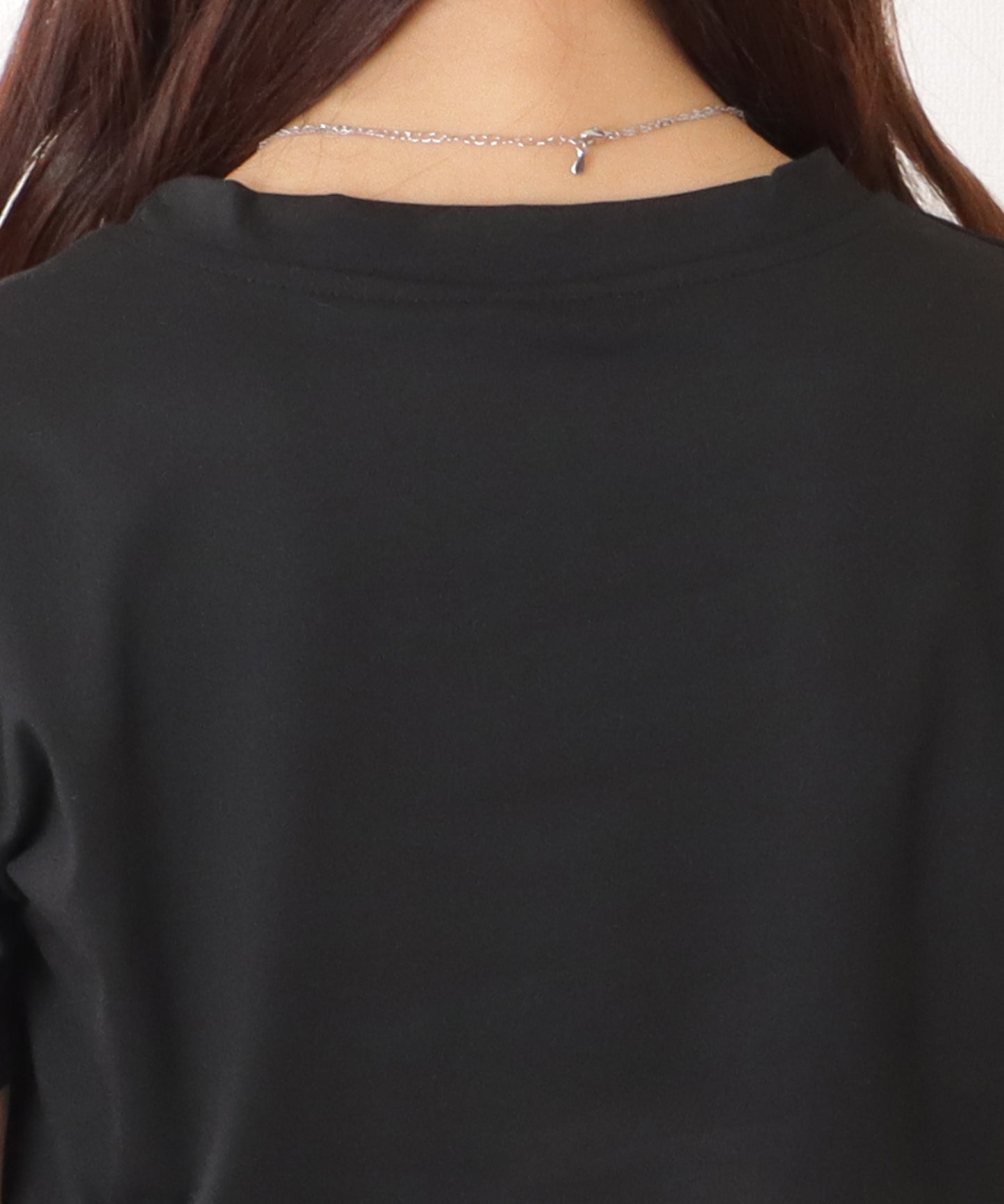バックリボン カットアウト コンパクト 半袖 Tシャツ