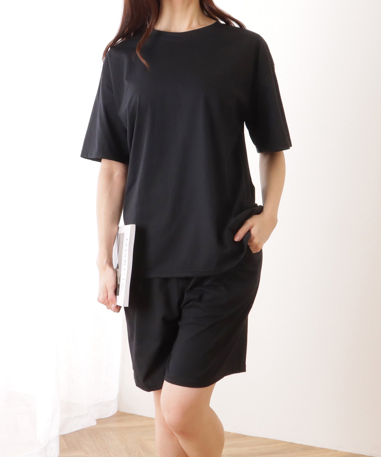 オーバーサイジング シンプル 半袖 スウェット セットアップ