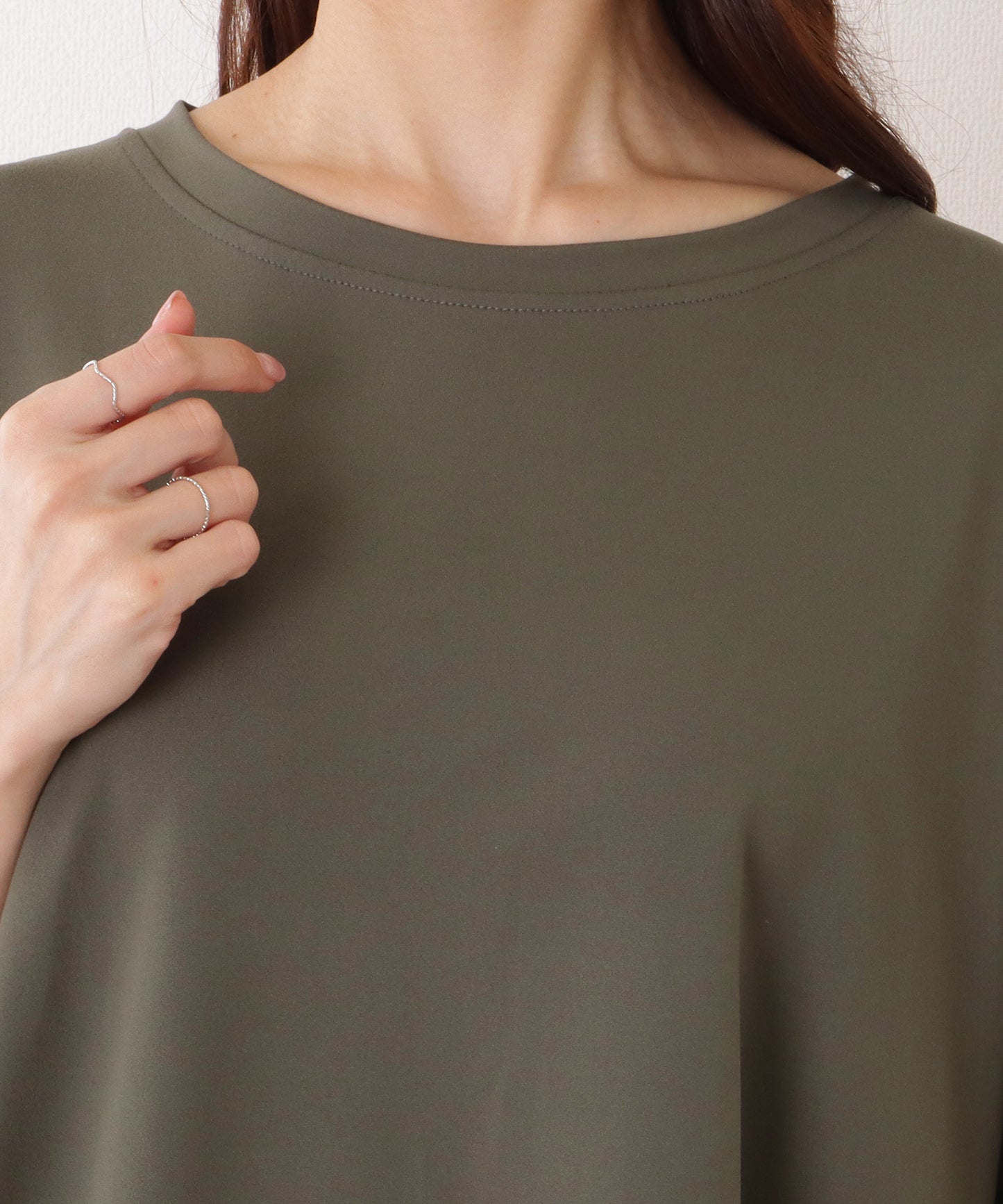 ネームタグ付き ビッグサイズ クルーネック 半袖 Tシャツ