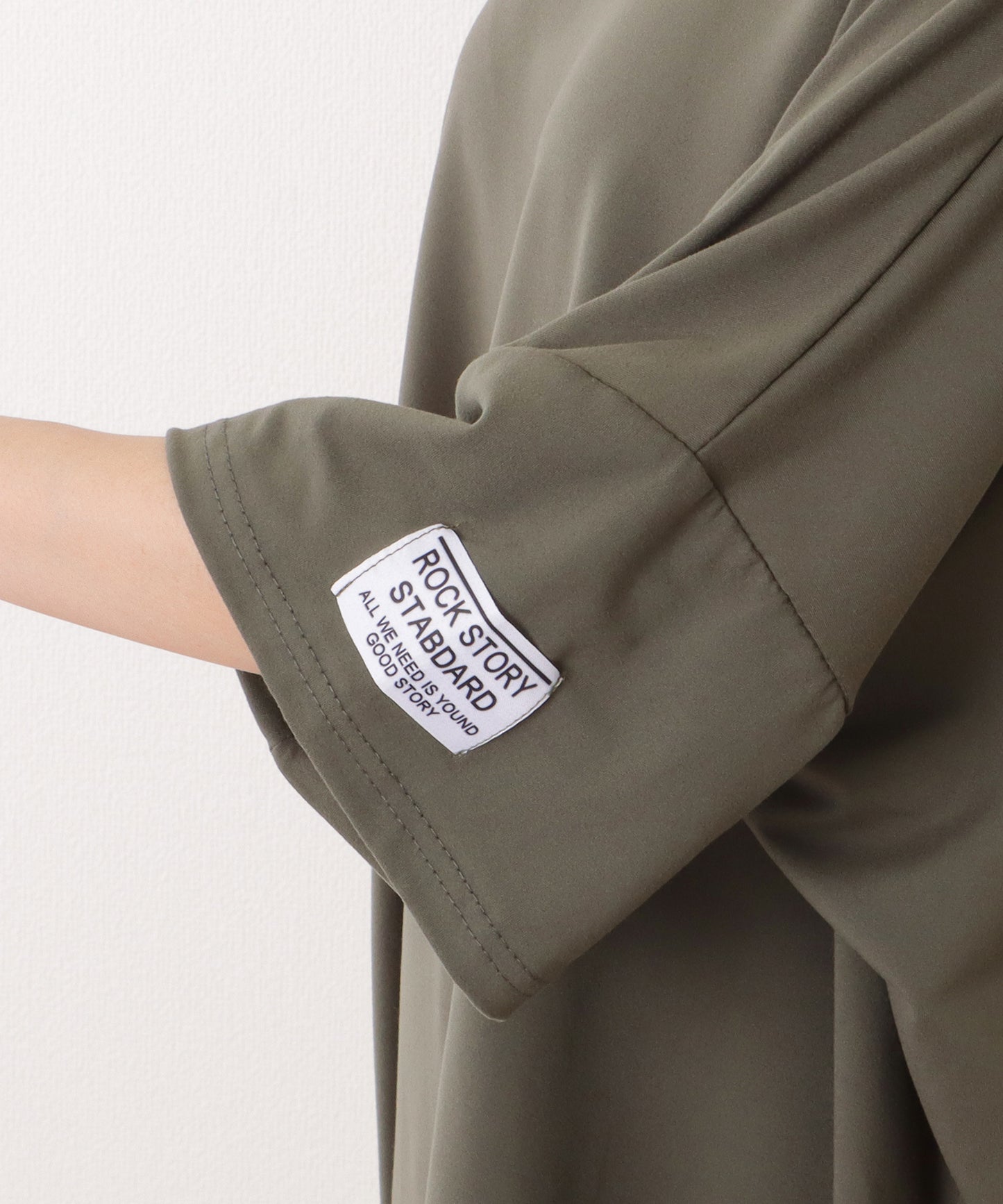 ネームタグ付き ビッグサイズ クルーネック 半袖 Tシャツ