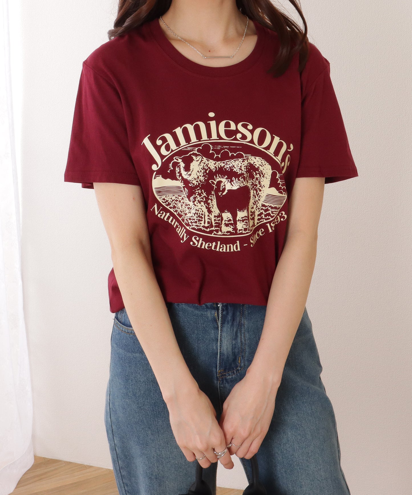 ビッグシルエット クルーネック 半袖 プリント プルオーバー