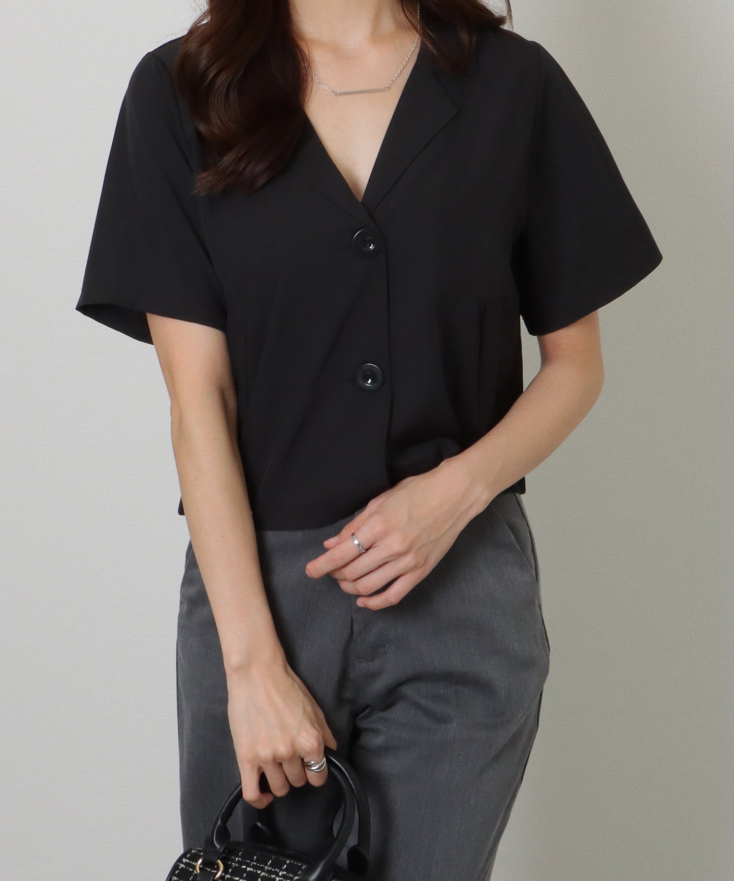 半袖 テーラード ショート コンパクト ジャケット