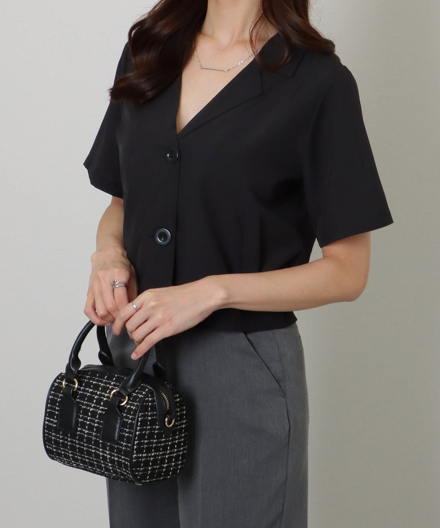 半袖 テーラード ショート コンパクト ジャケット