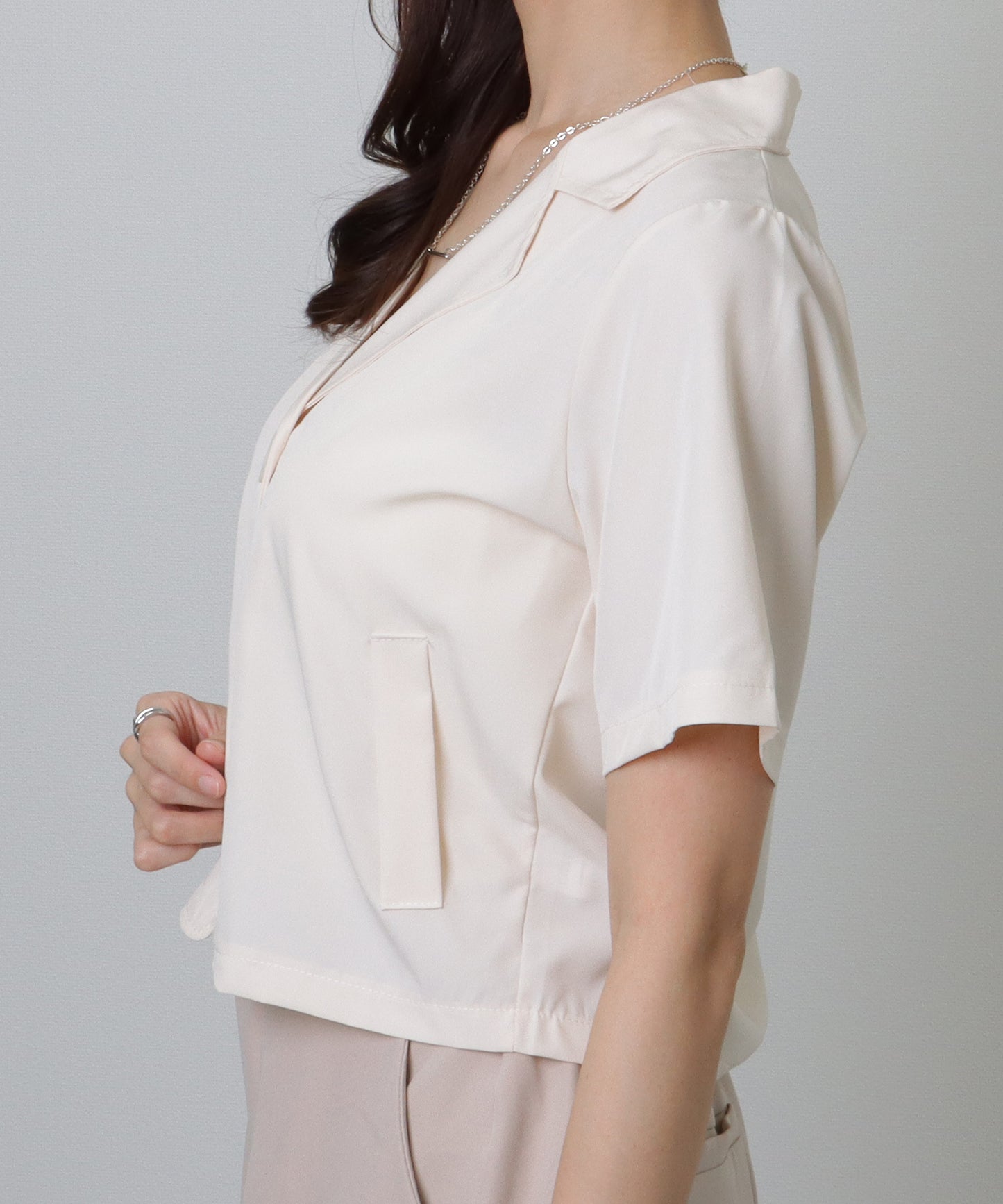 半袖 テーラード ショート コンパクト ジャケット