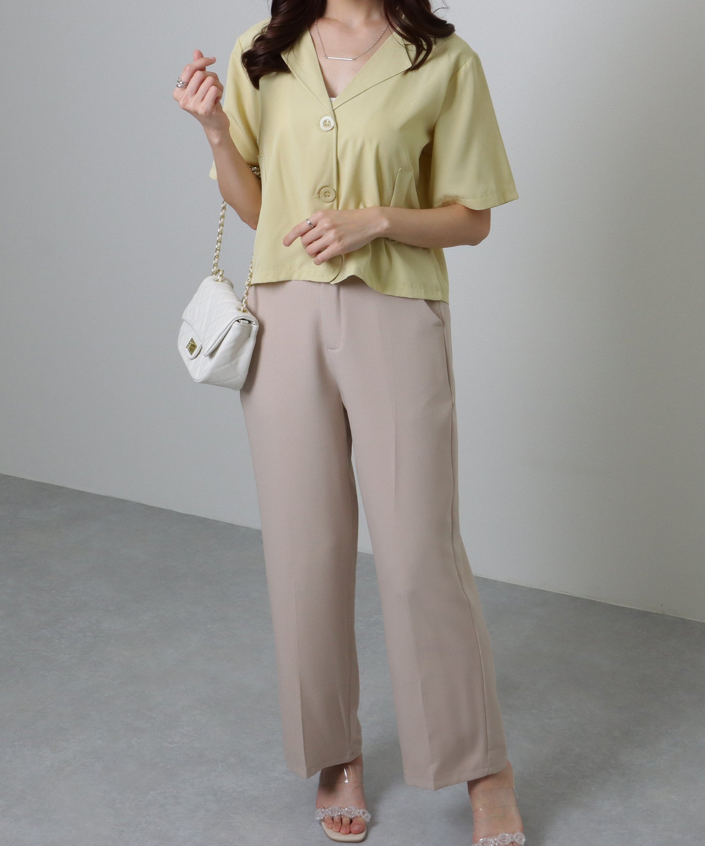 半袖 テーラード ショート コンパクト ジャケット