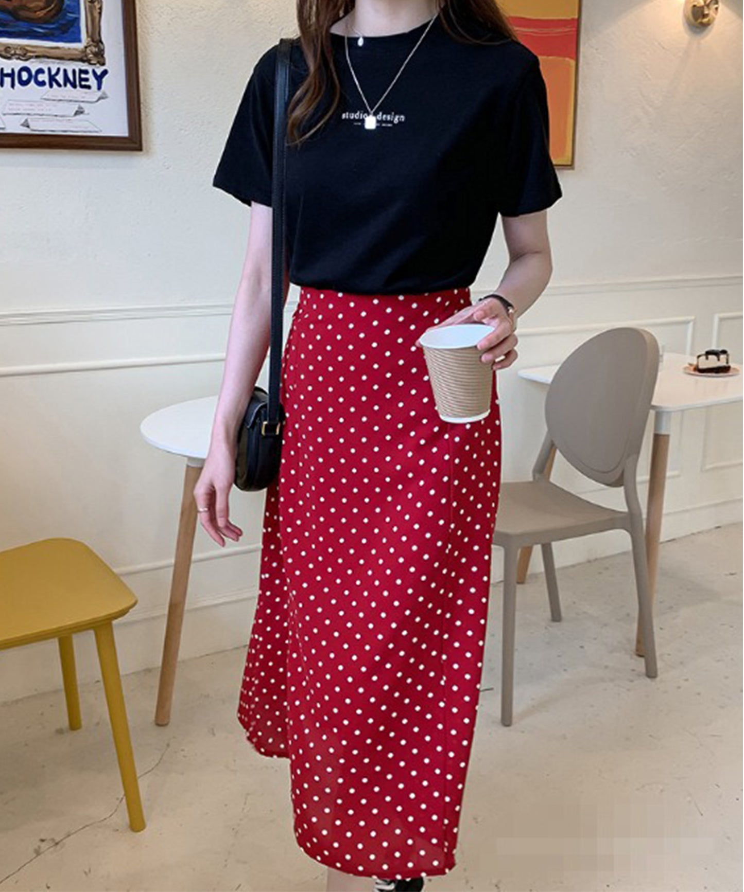 配色 ロゴプリント クルーネック 半袖 Tシャツ