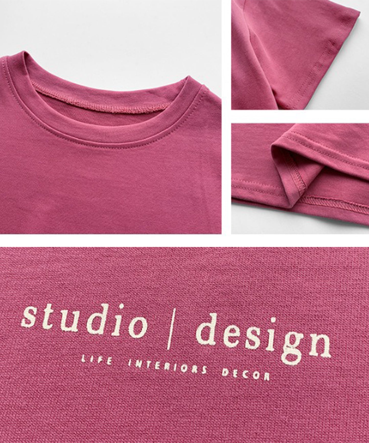 配色 ロゴプリント クルーネック 半袖 Tシャツ