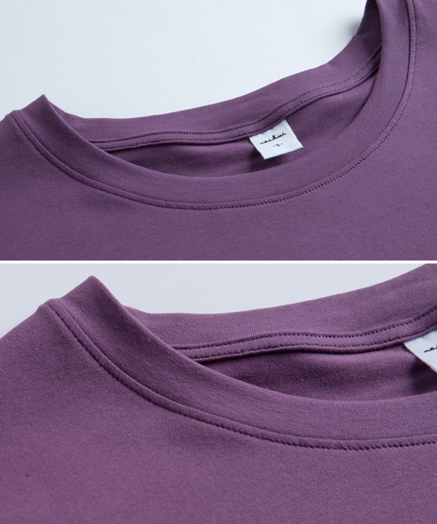 配色 ロゴ 刺繍 クルーネック Tシャツ