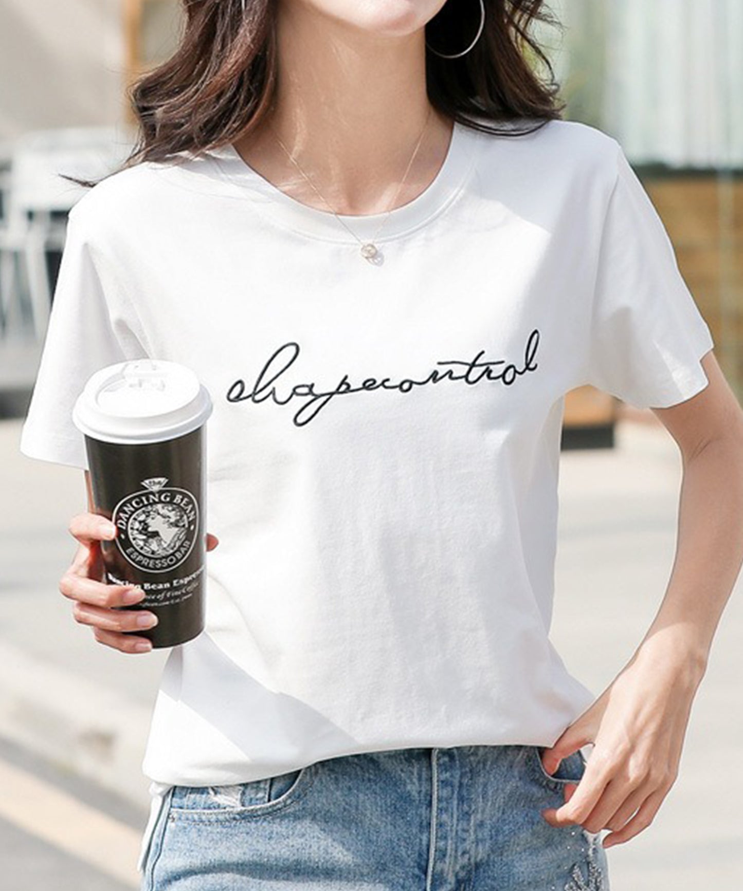 配色 ロゴ 刺繍 クルーネック Tシャツ