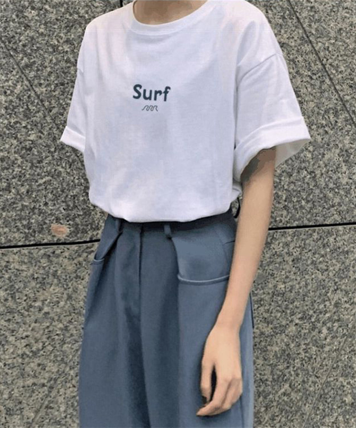 配色 ロゴ オーバーサイズ 半袖 Tシャツ