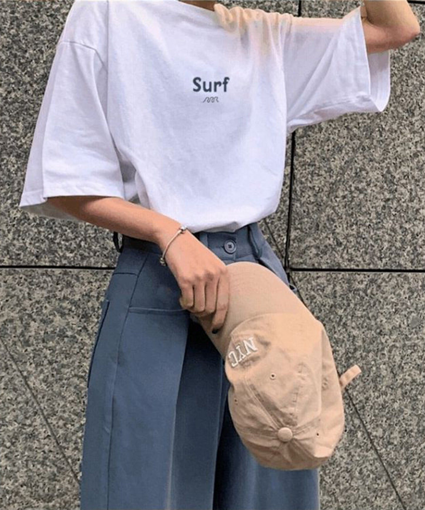 配色 ロゴ オーバーサイズ 半袖 Tシャツ