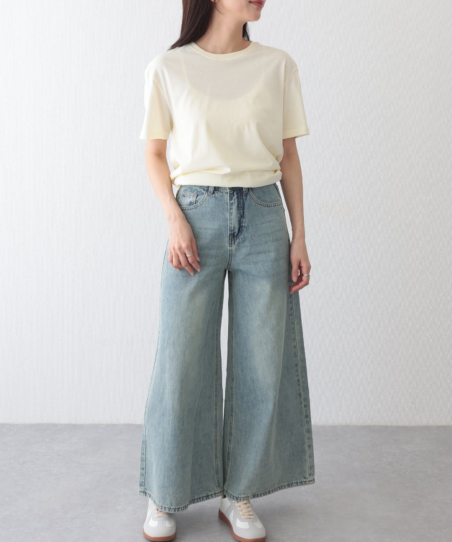 ベーシック 無地 クルーネック 半袖 Tシャツ