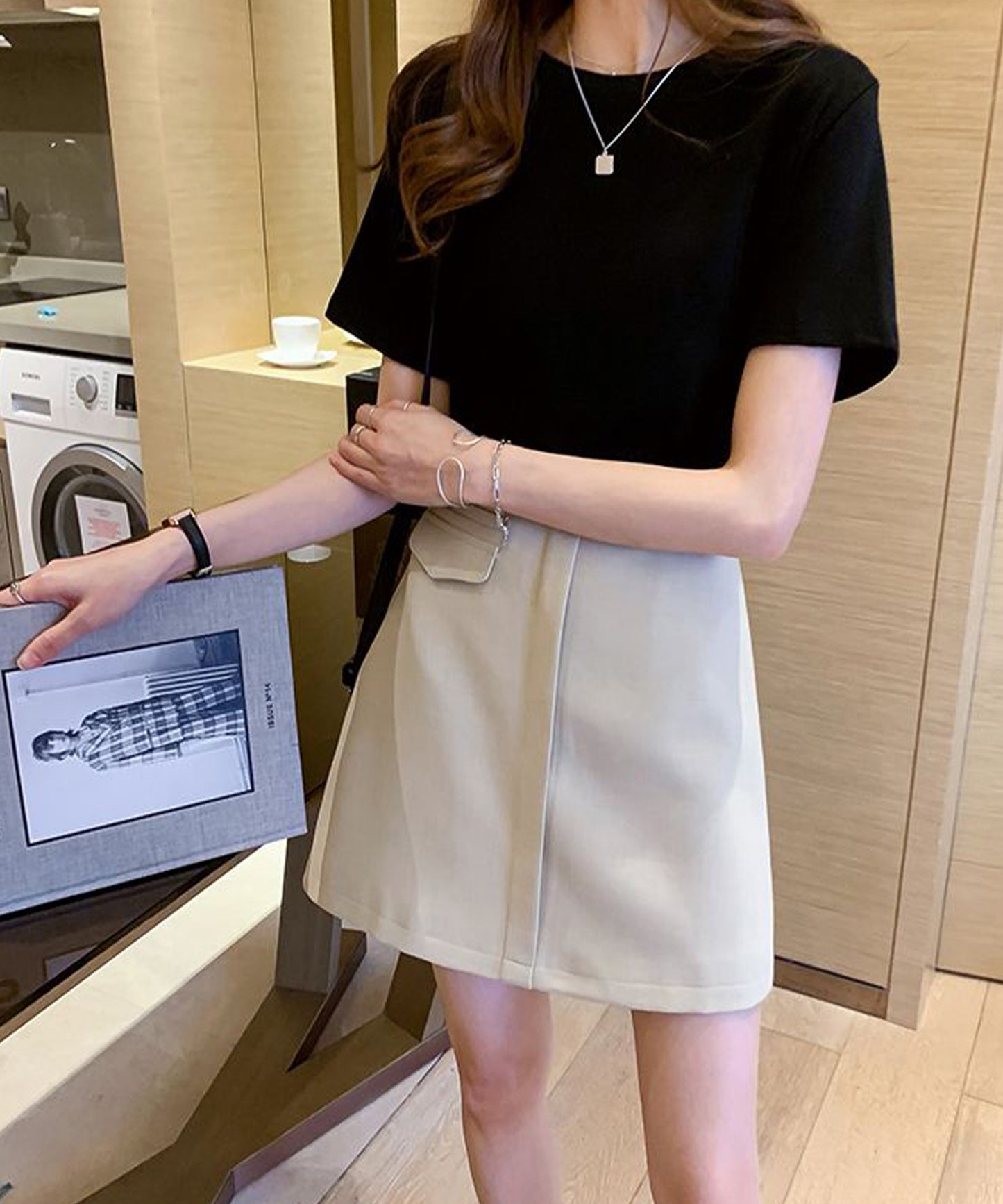 ベーシック 無地 クルーネック 半袖 Tシャツ