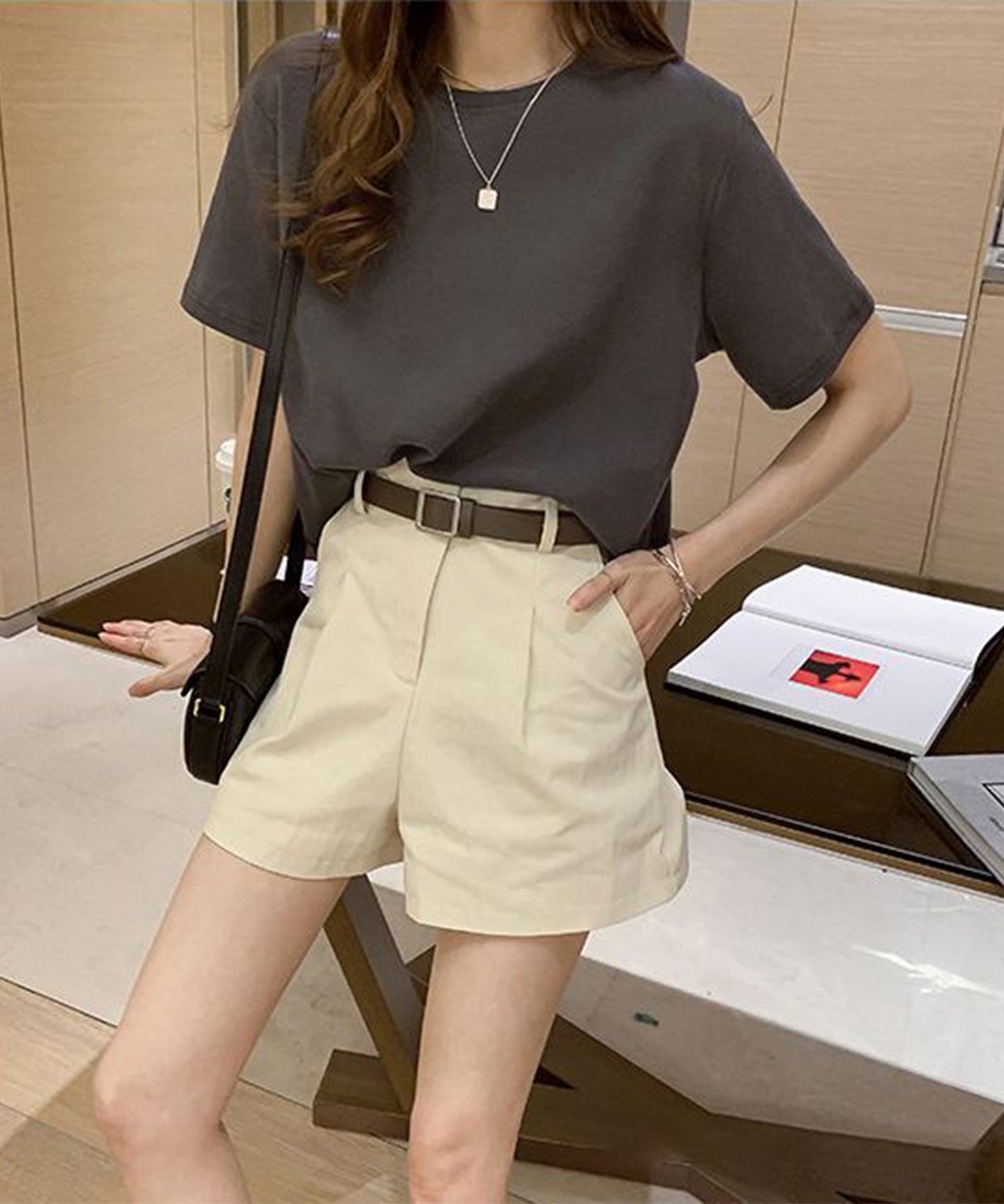 ベーシック 無地 クルーネック 半袖 Tシャツ