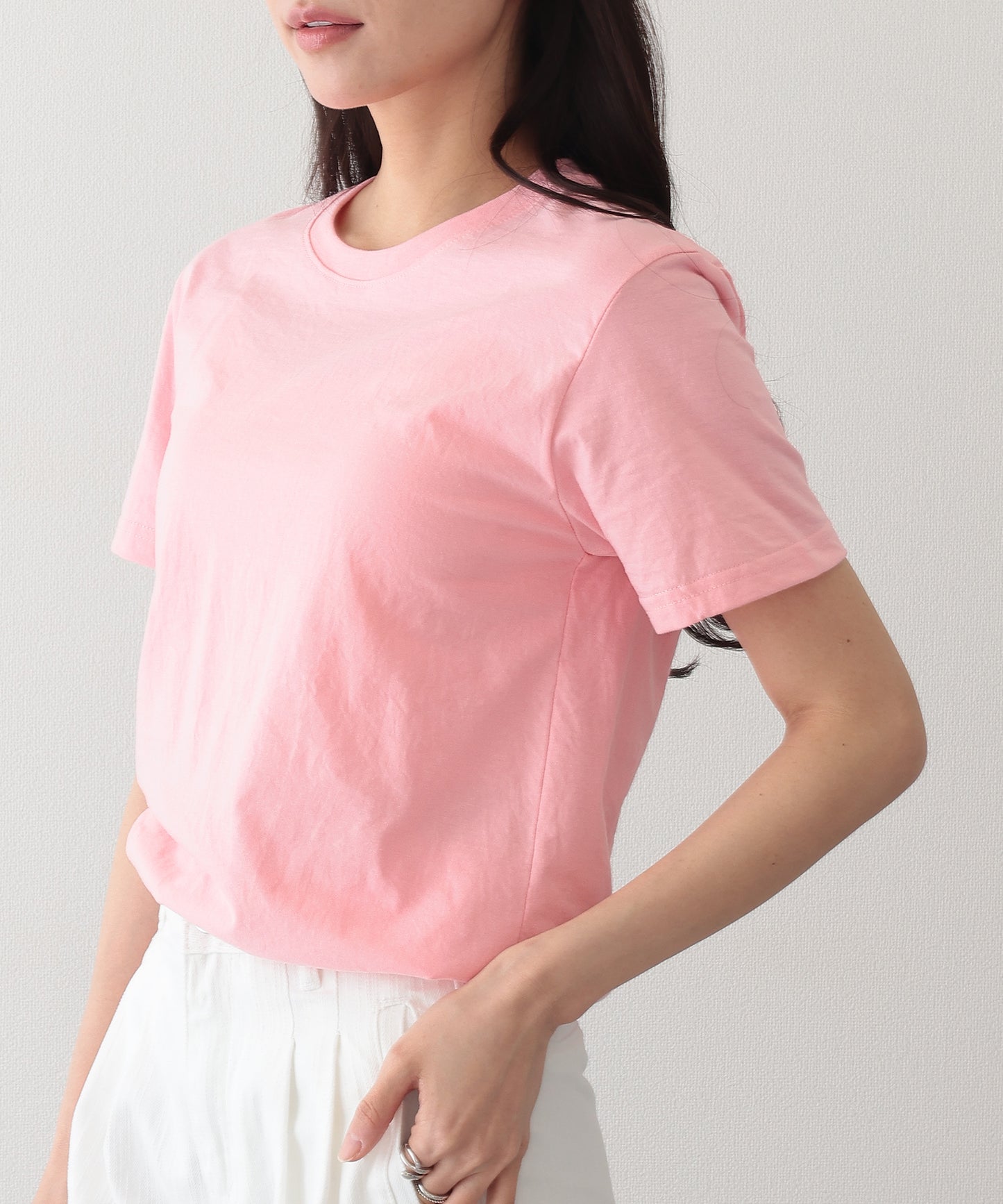 ベーシック 無地 クルーネック 半袖 Tシャツ