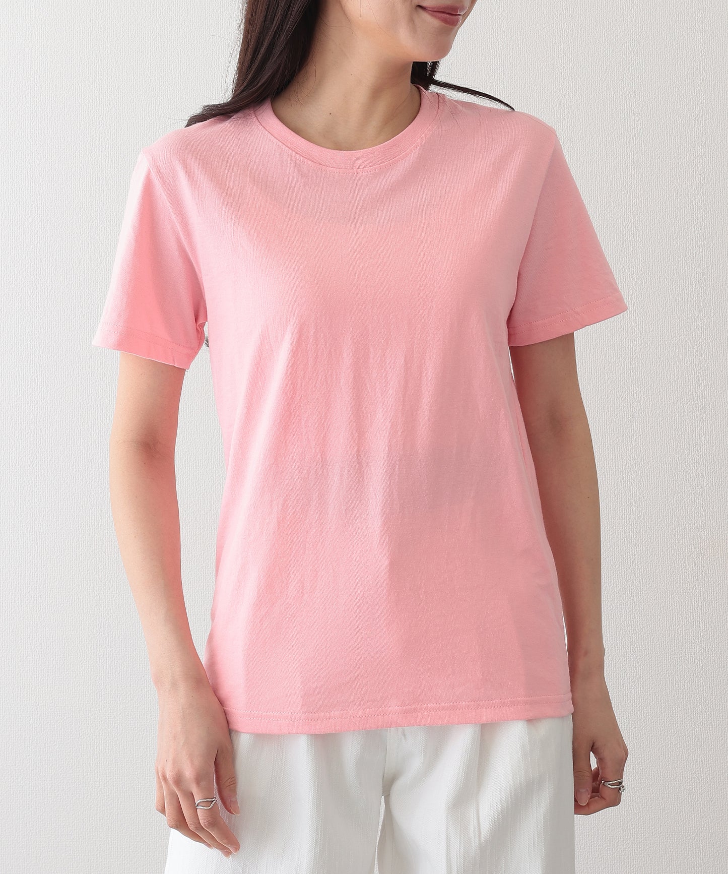 ベーシック 無地 クルーネック 半袖 Tシャツ
