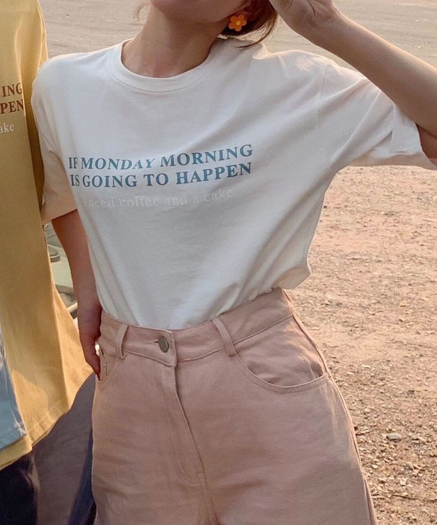 配色 ロゴプリント クルーネック 半袖 Tシャツ