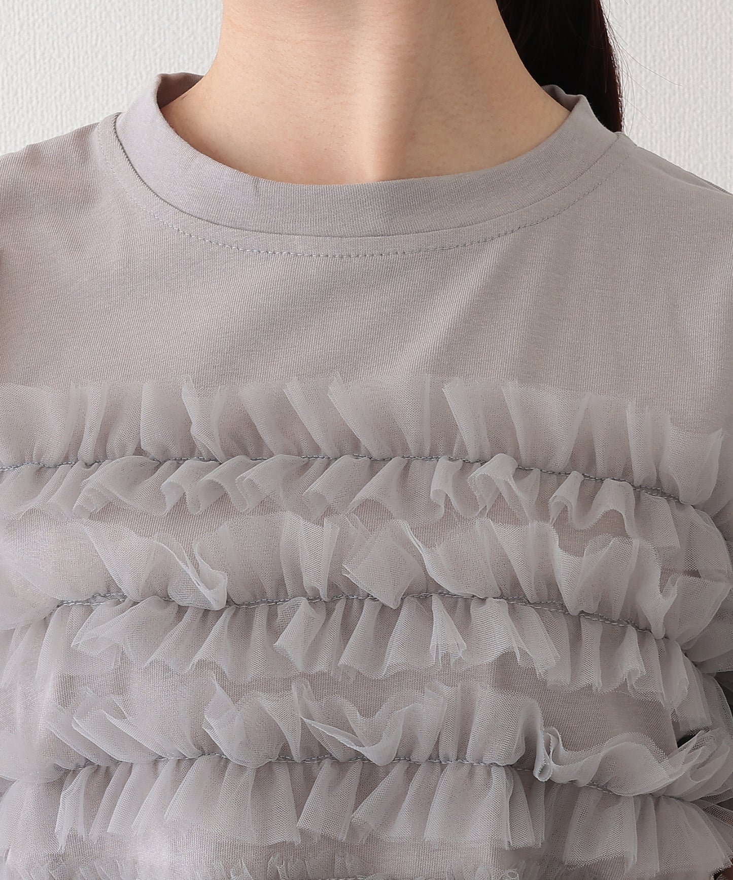 チュール ビスチェ ドッキング 半袖 Tシャツ