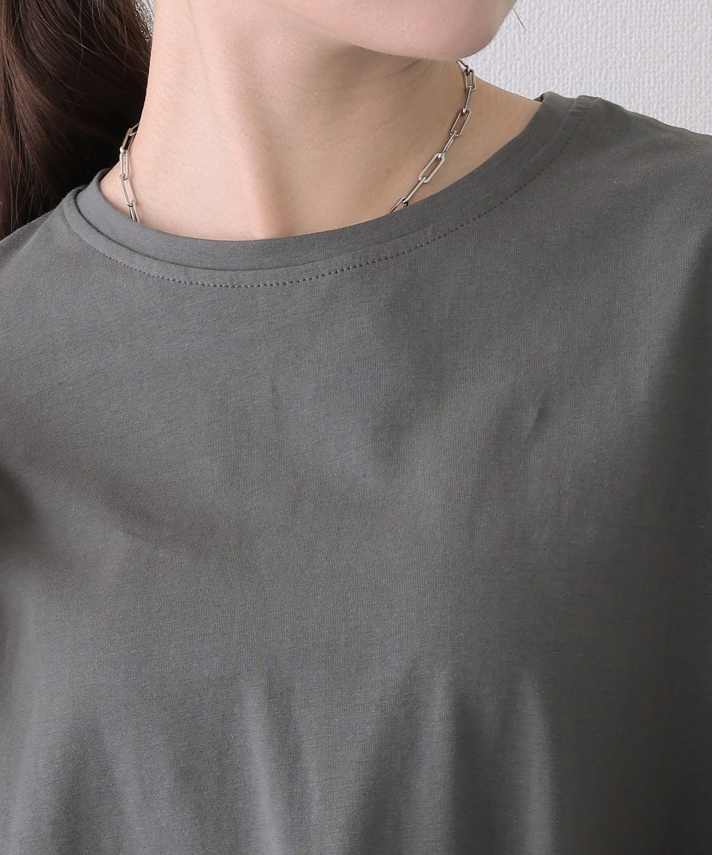 フリルショルダー チュール ドッキング オーバーサイズ 半袖 Tシャツ