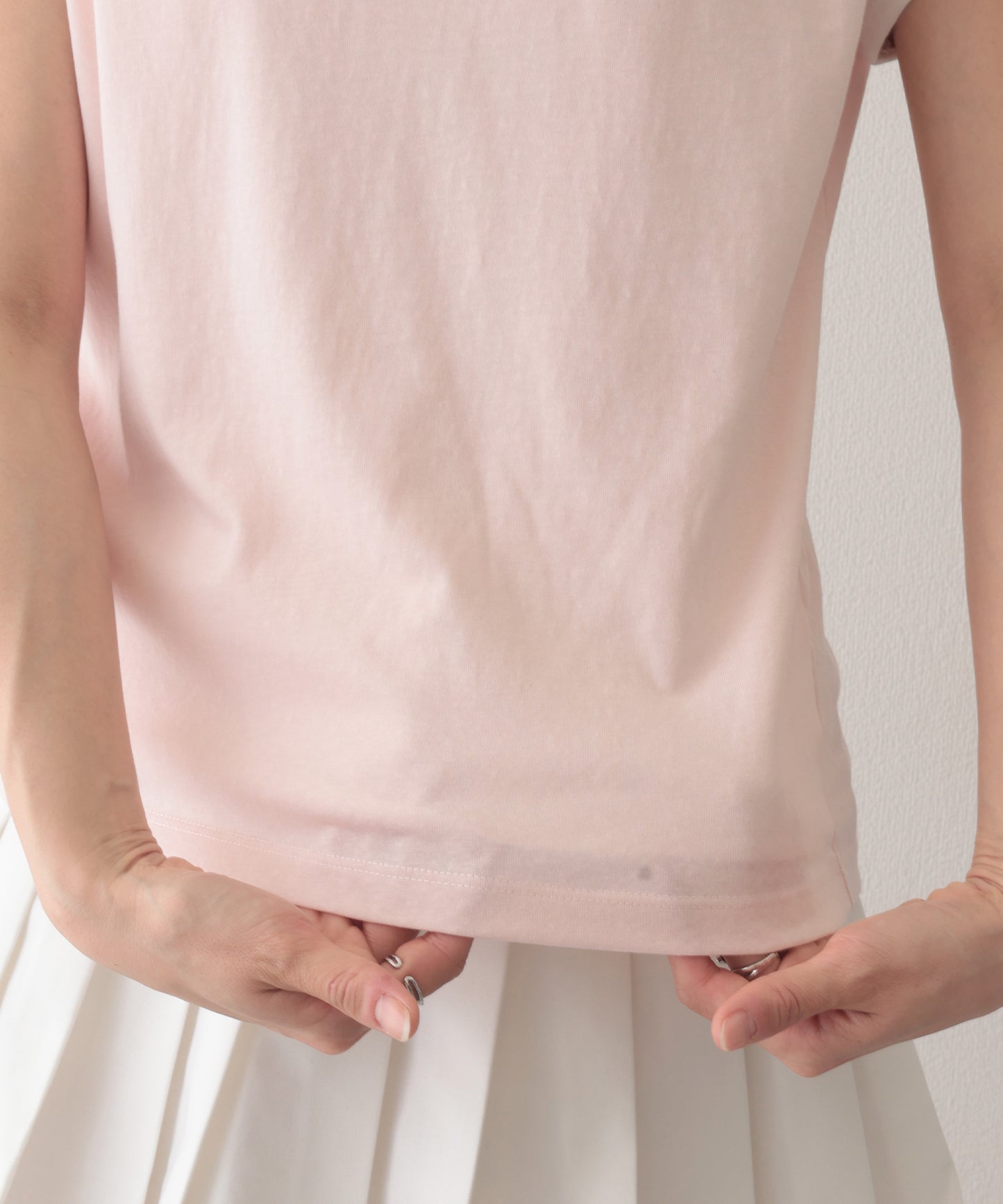 ドッキング デザイン 袖ロールアップ 半袖 Tシャツ