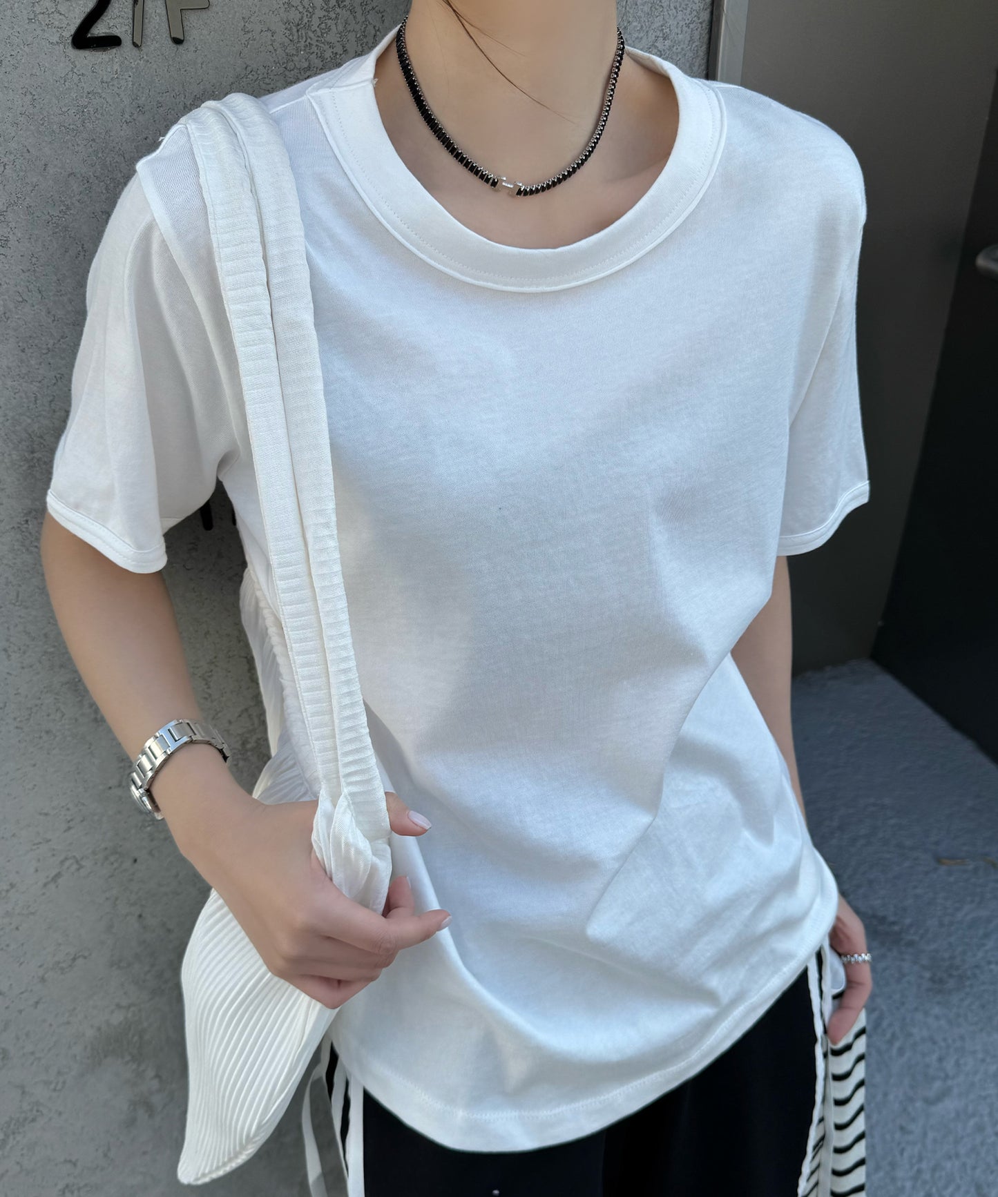 クルーネック ベーシック 半袖 コットン Tシャツ