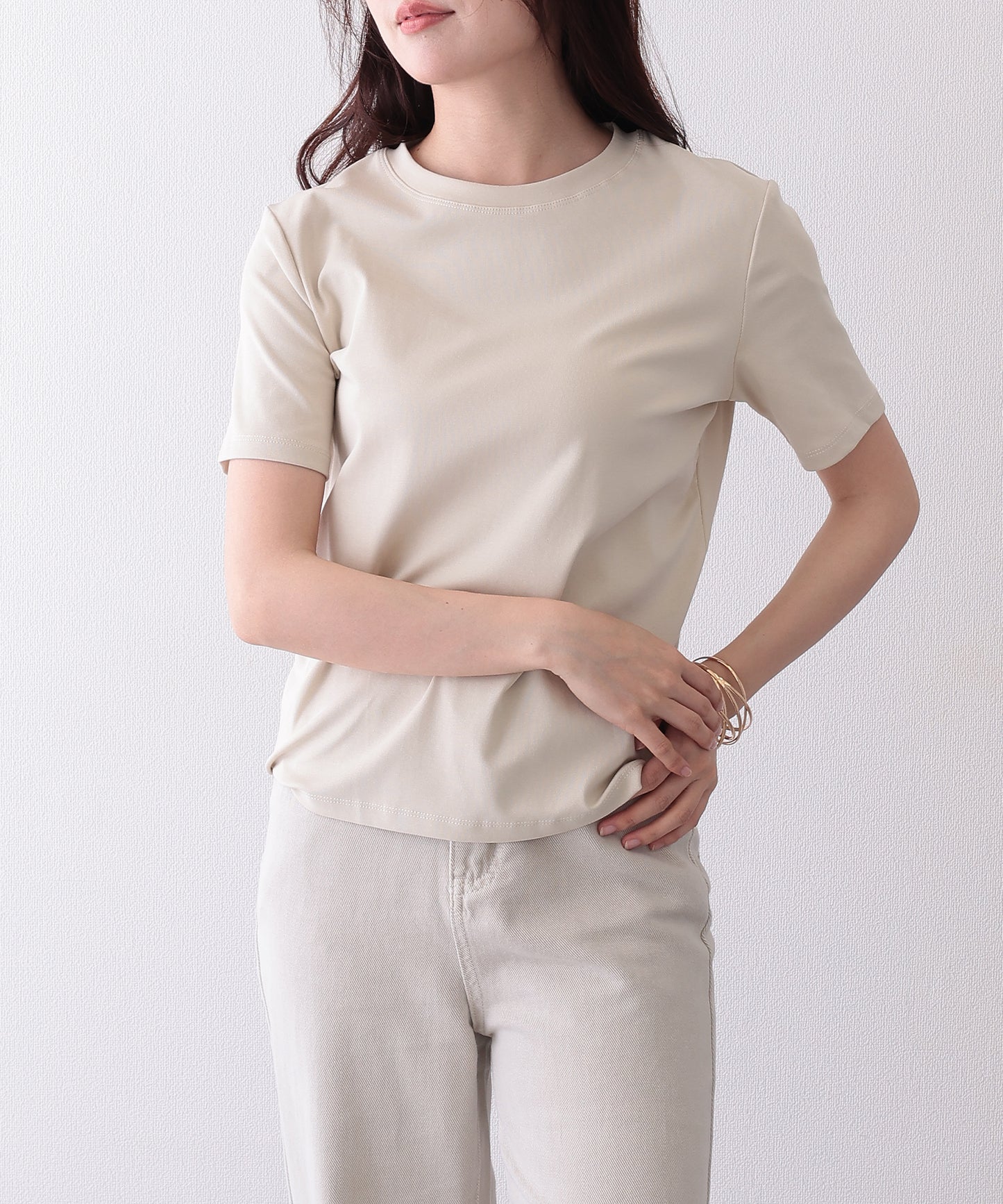 クルーネック ベーシック コットン 半袖 Tシャツ