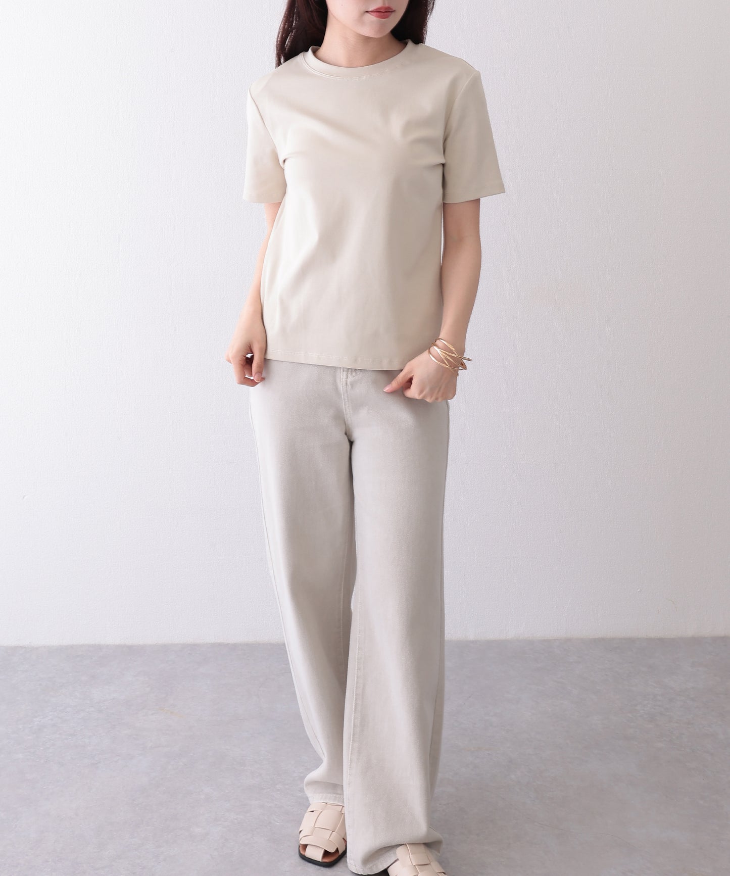 クルーネック ベーシック コットン 半袖 Tシャツ