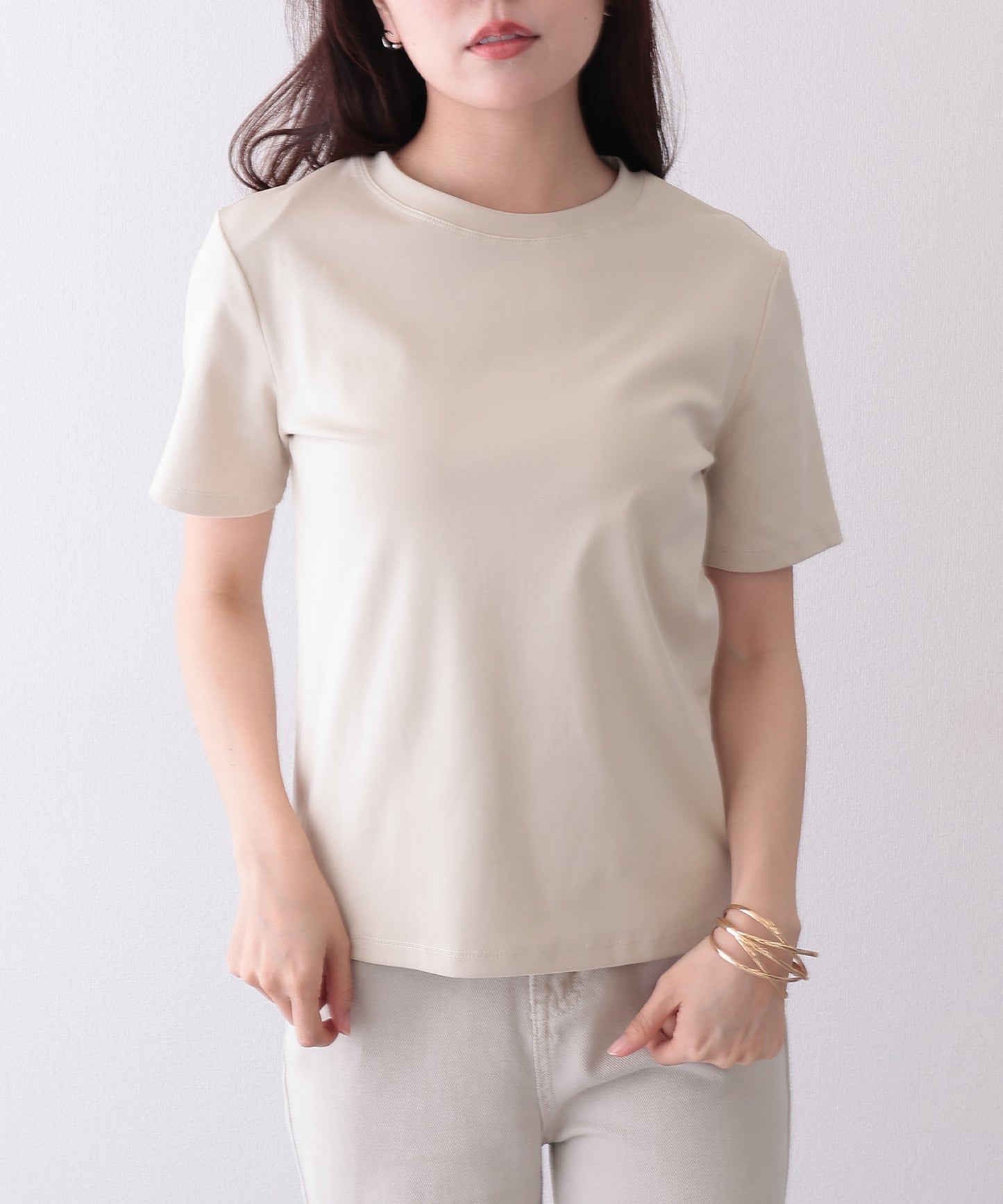 クルーネック ベーシック コットン 半袖 Tシャツ