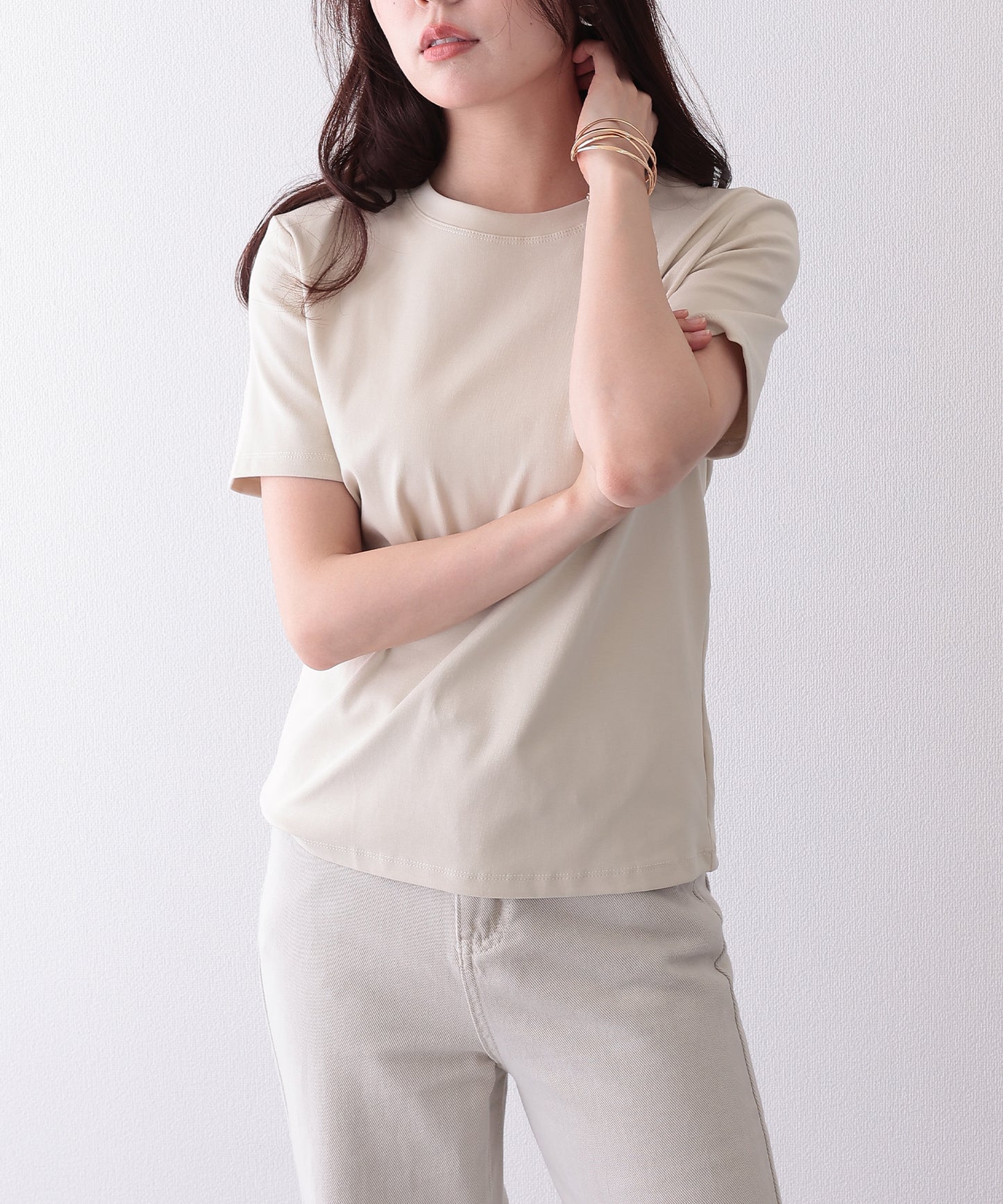 クルーネック ベーシック コットン 半袖 Tシャツ