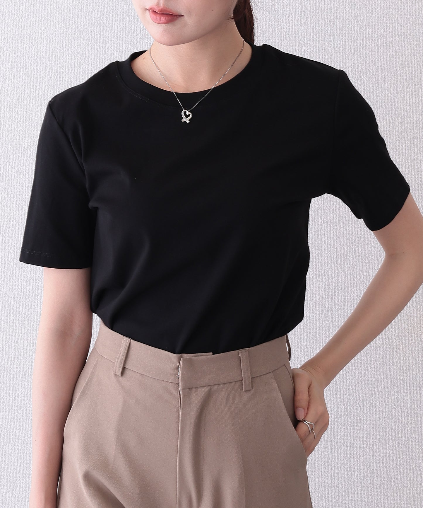 クルーネック ベーシック コットン 半袖 Tシャツ
