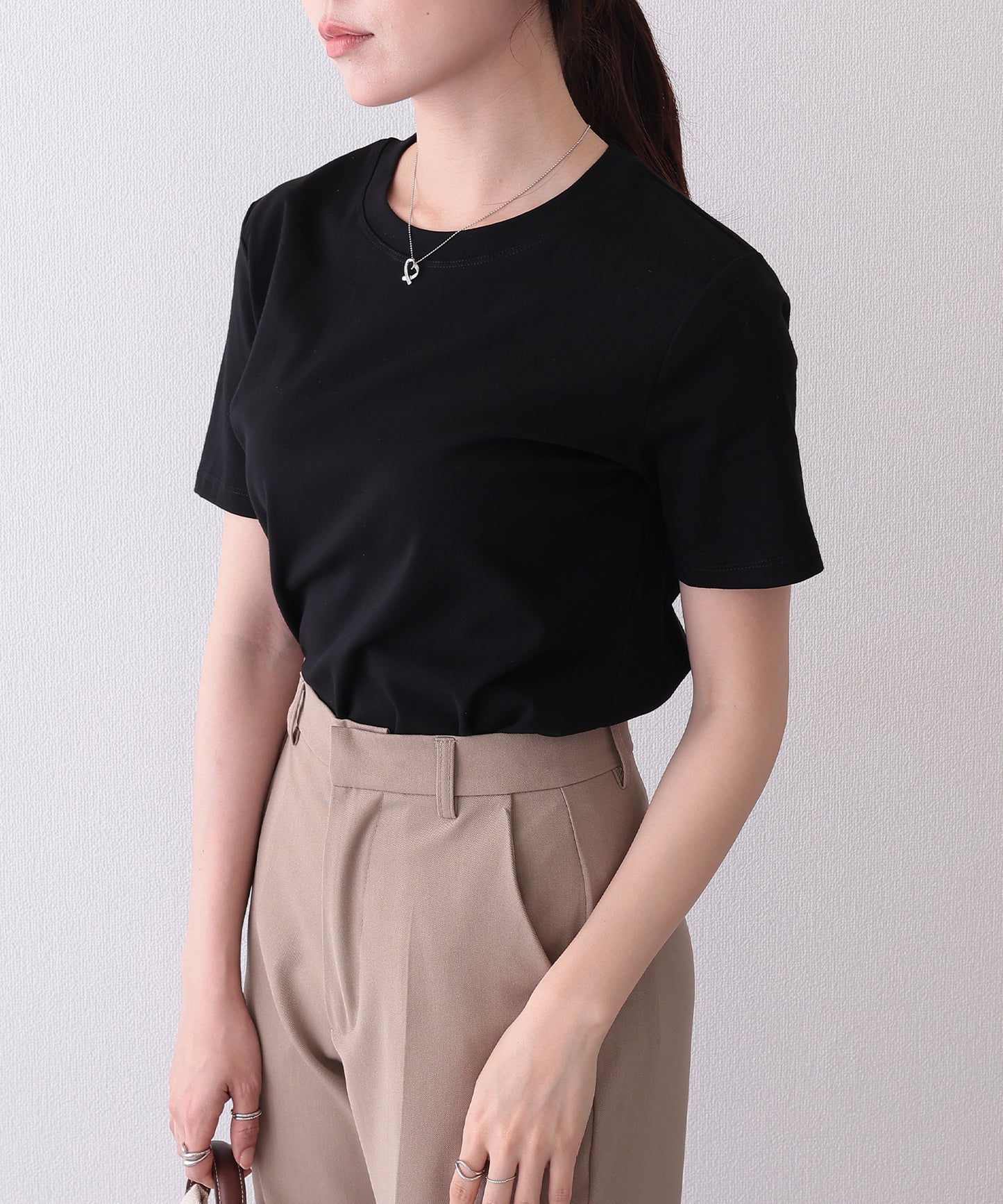 クルーネック ベーシック コットン 半袖 Tシャツ