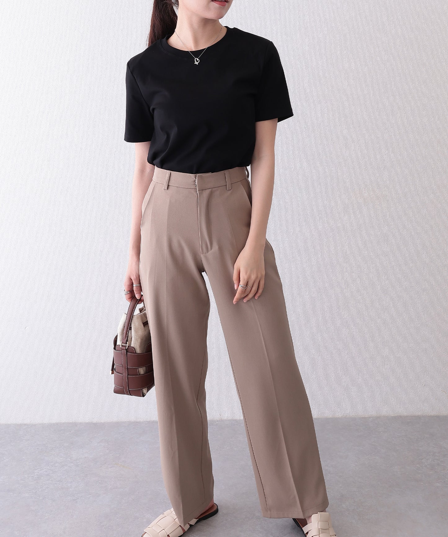 クルーネック ベーシック コットン 半袖 Tシャツ