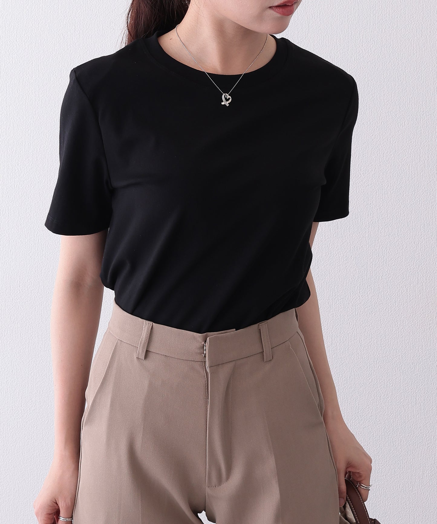 クルーネック ベーシック コットン 半袖 Tシャツ