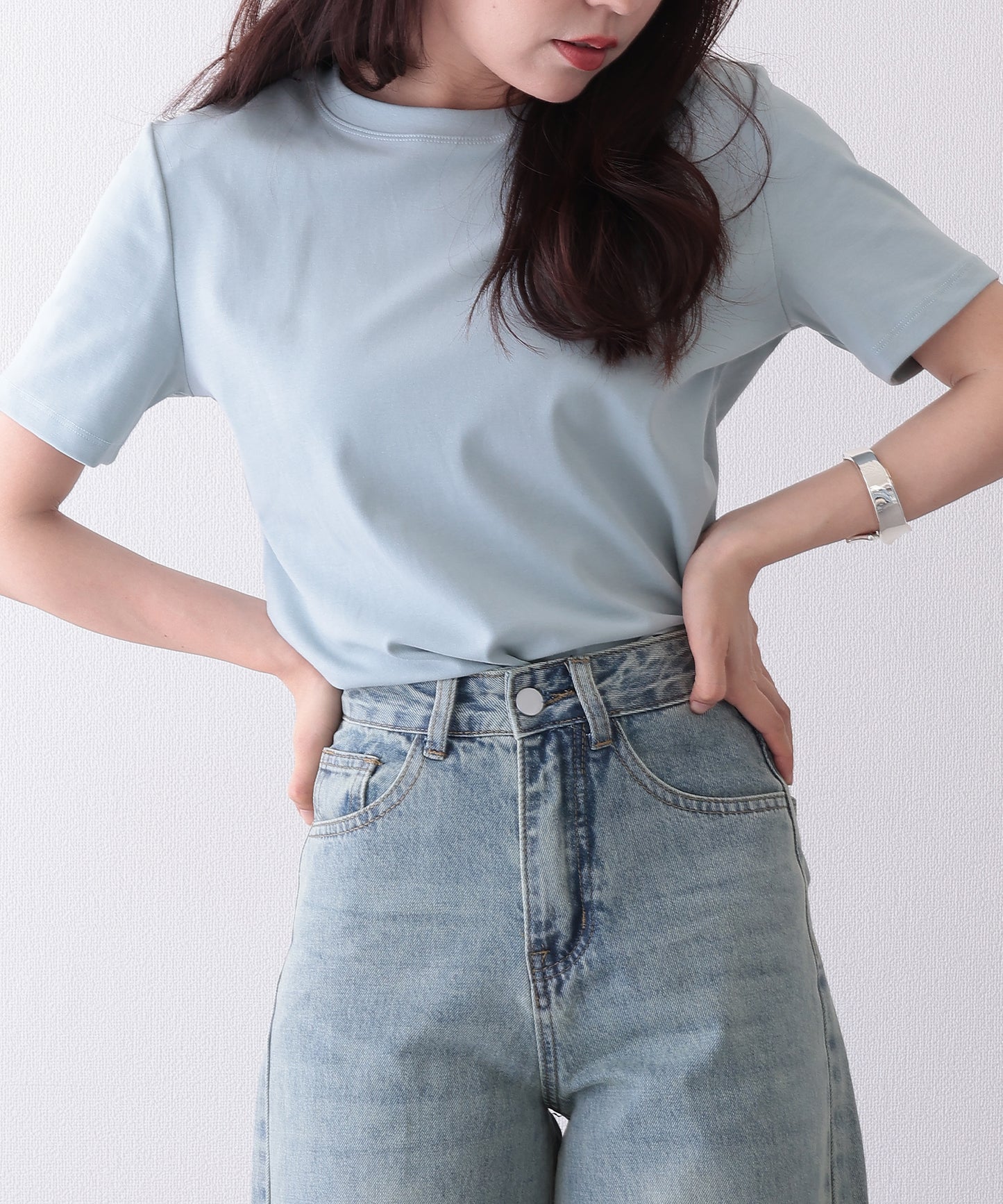 クルーネック ベーシック コットン 半袖 Tシャツ