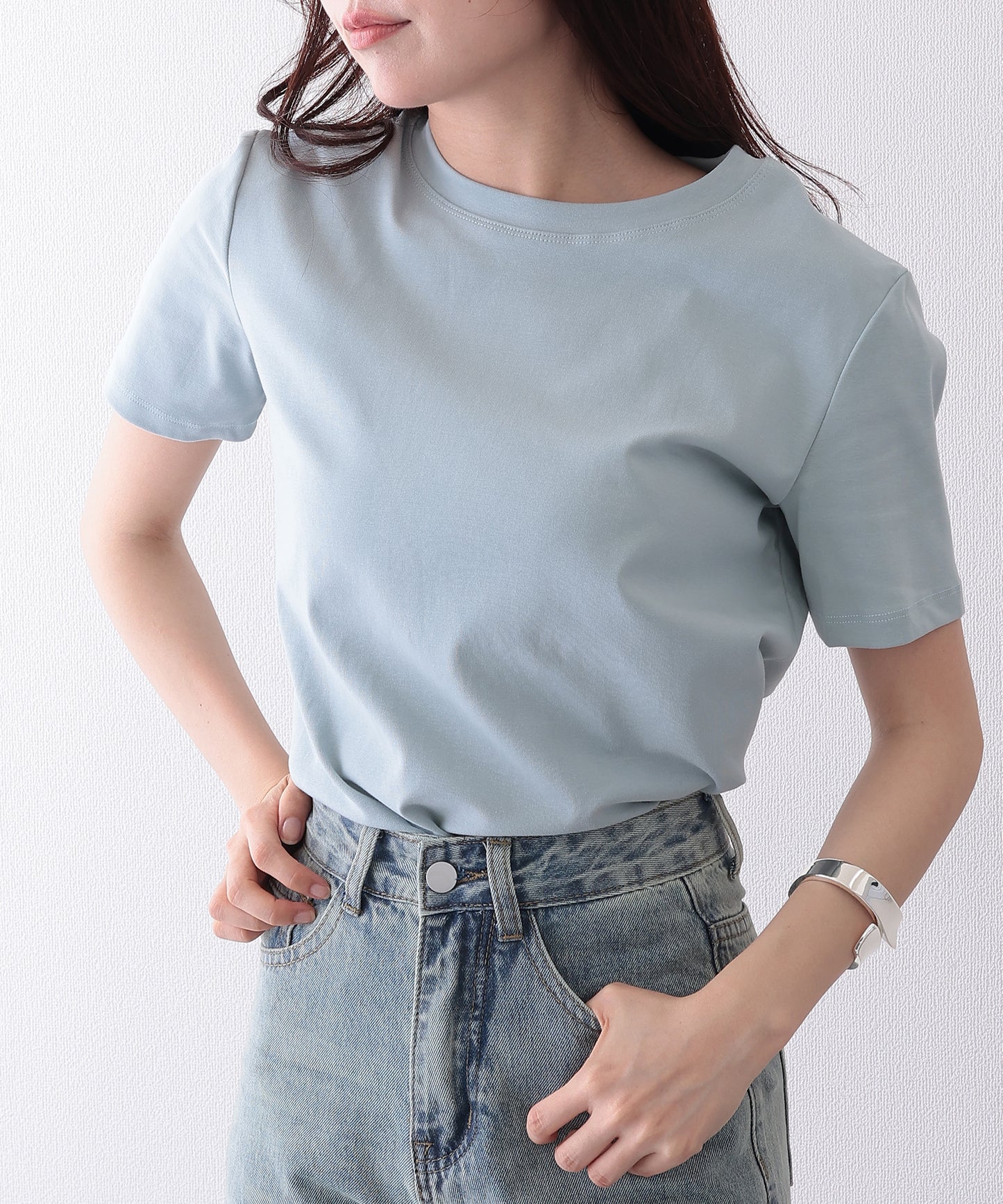 クルーネック ベーシック コットン 半袖 Tシャツ