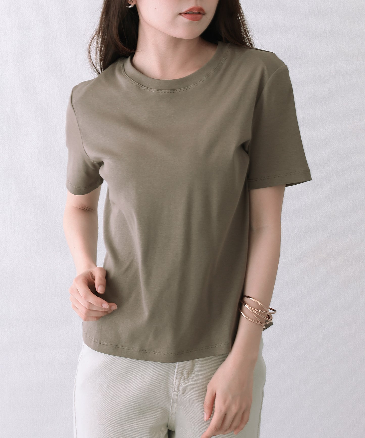 クルーネック ベーシック コットン 半袖 Tシャツ