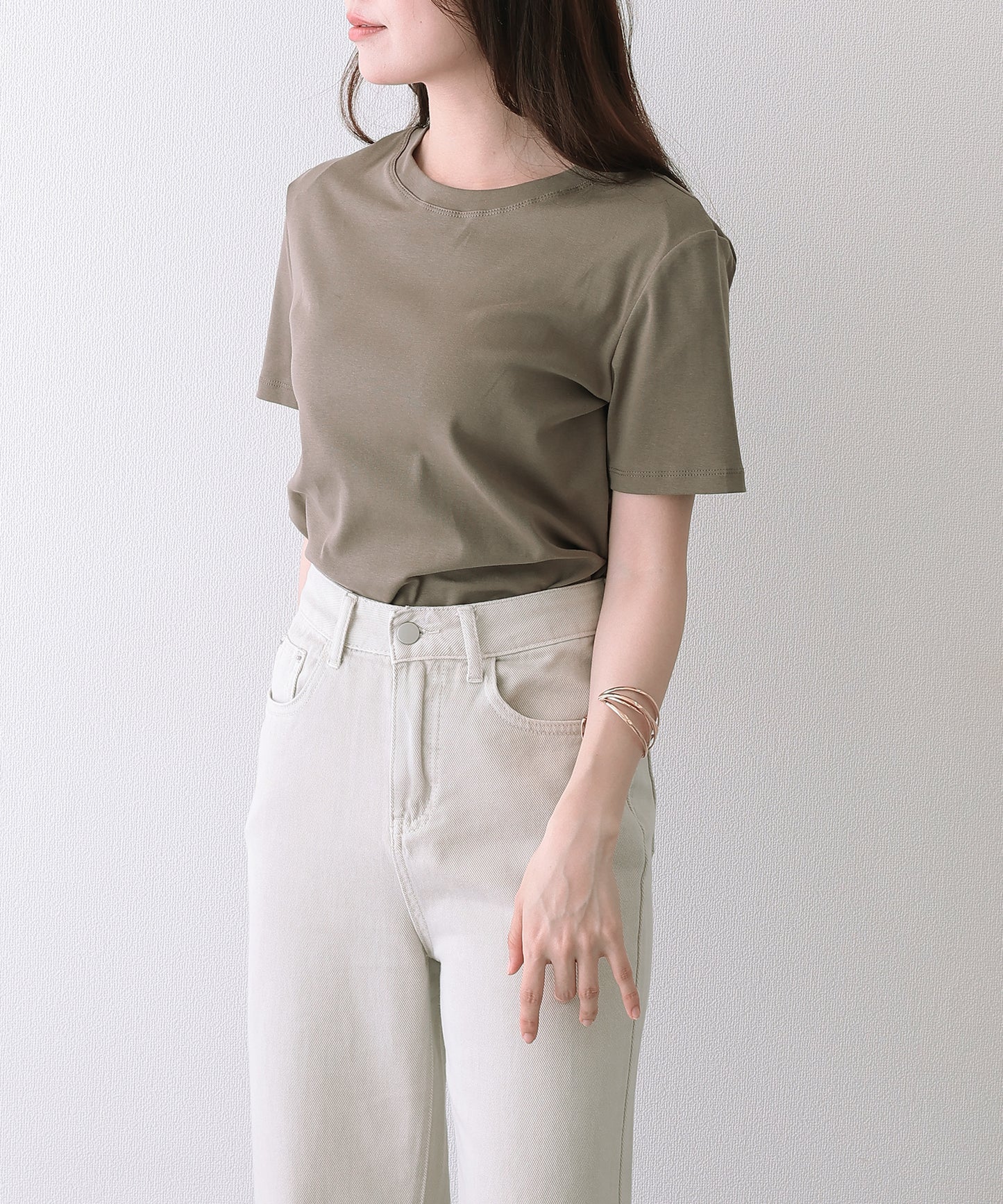 クルーネック ベーシック コットン 半袖 Tシャツ