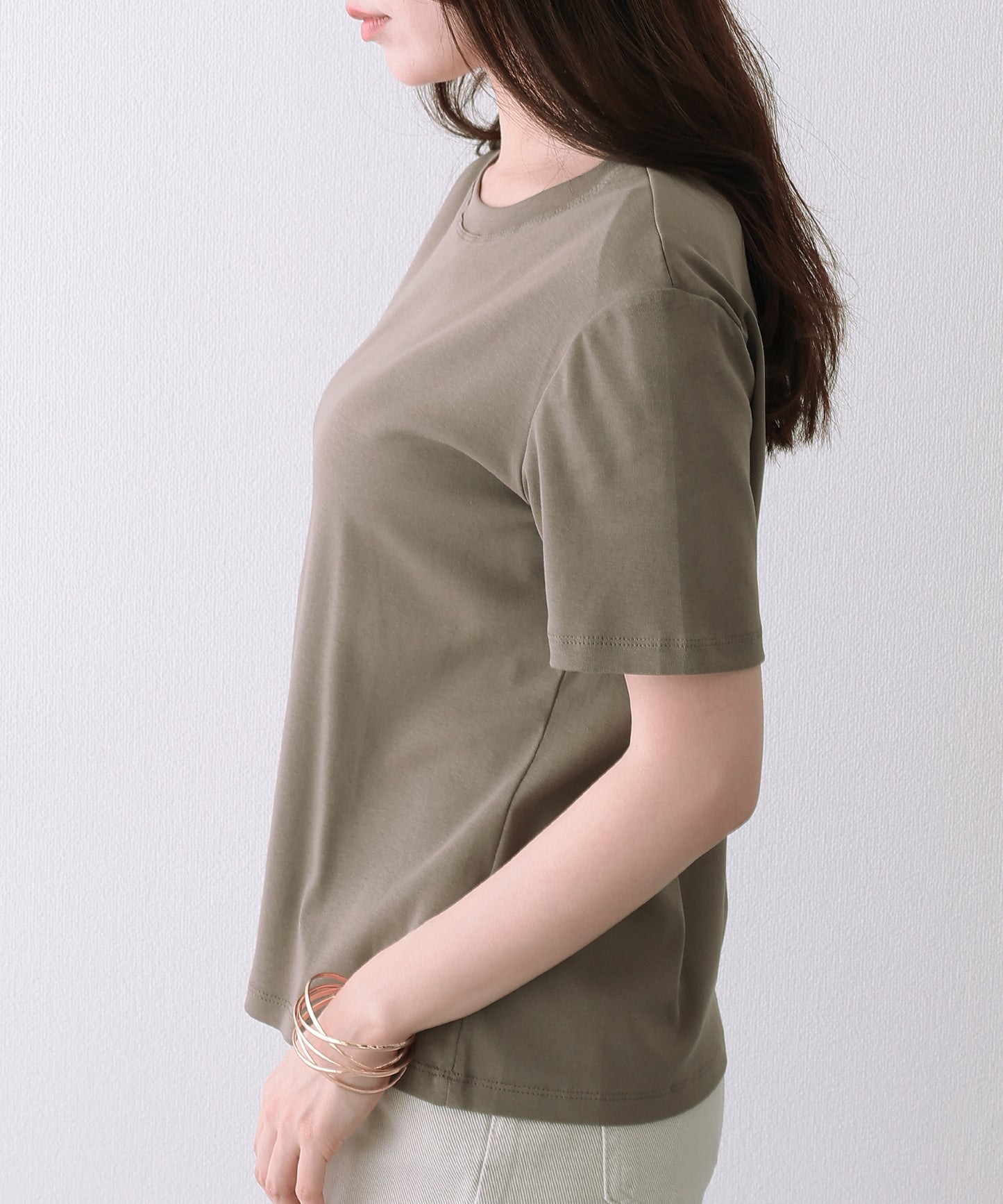 クルーネック ベーシック コットン 半袖 Tシャツ