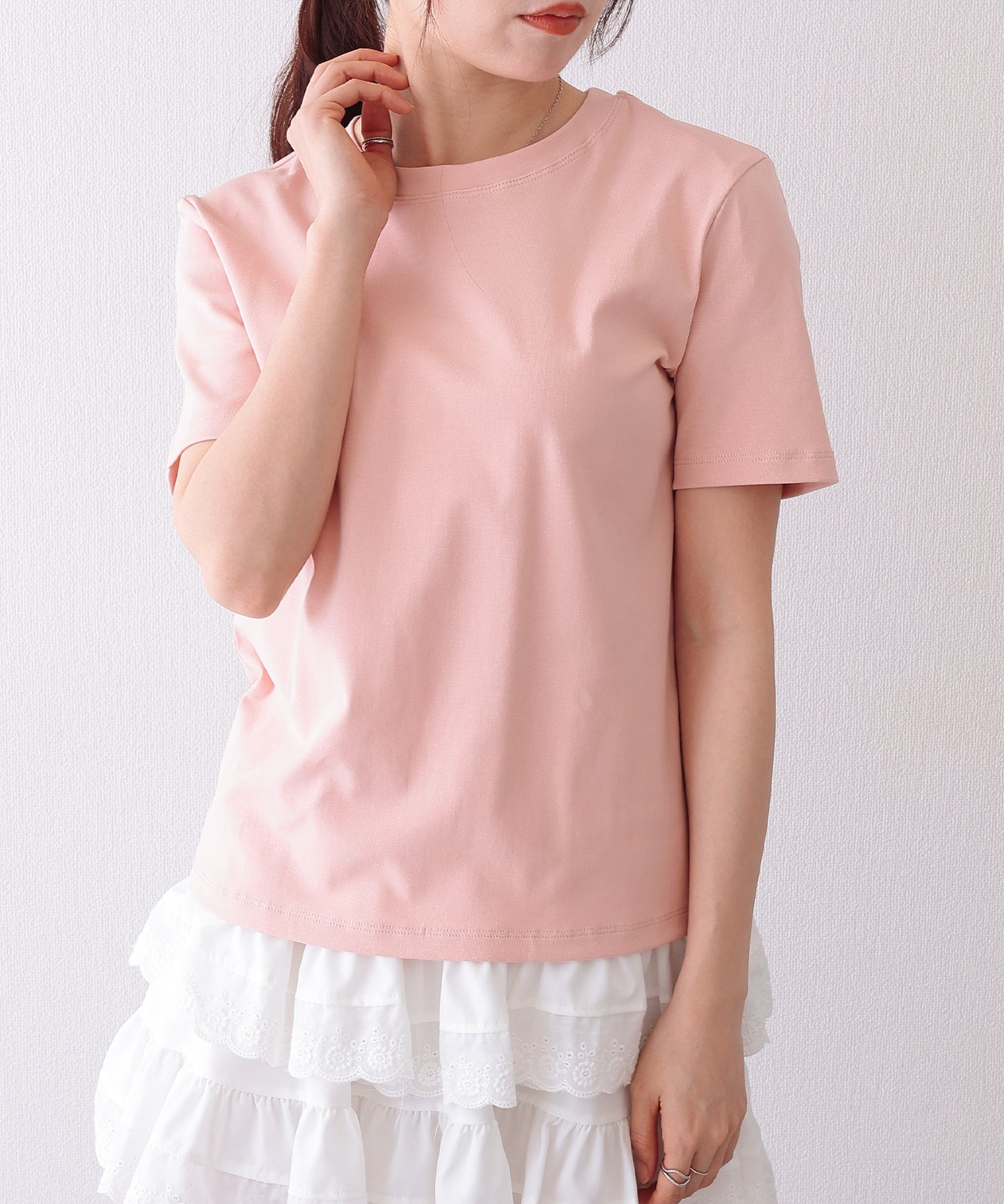 クルーネック ベーシック コットン 半袖 Tシャツ