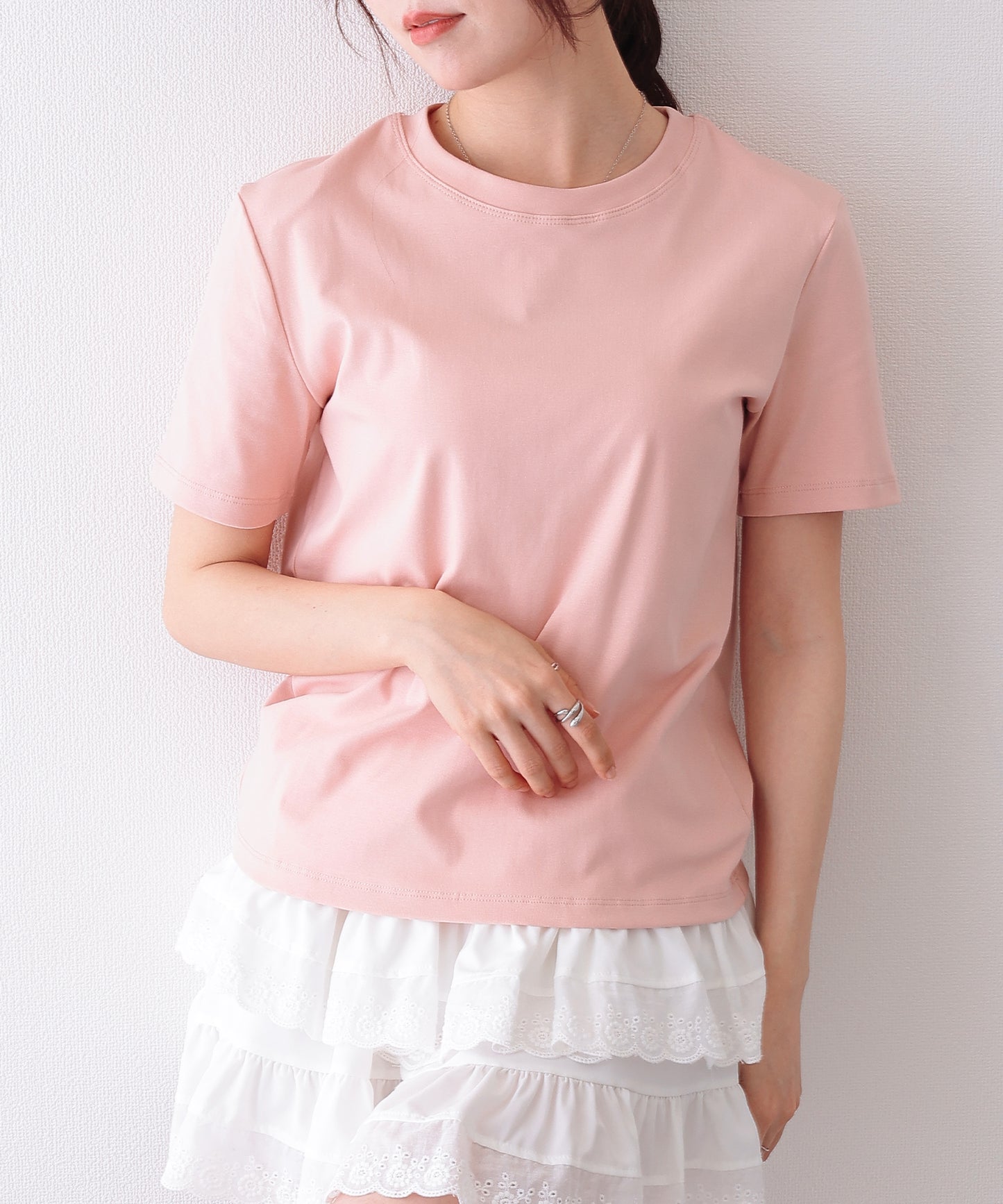 クルーネック ベーシック コットン 半袖 Tシャツ