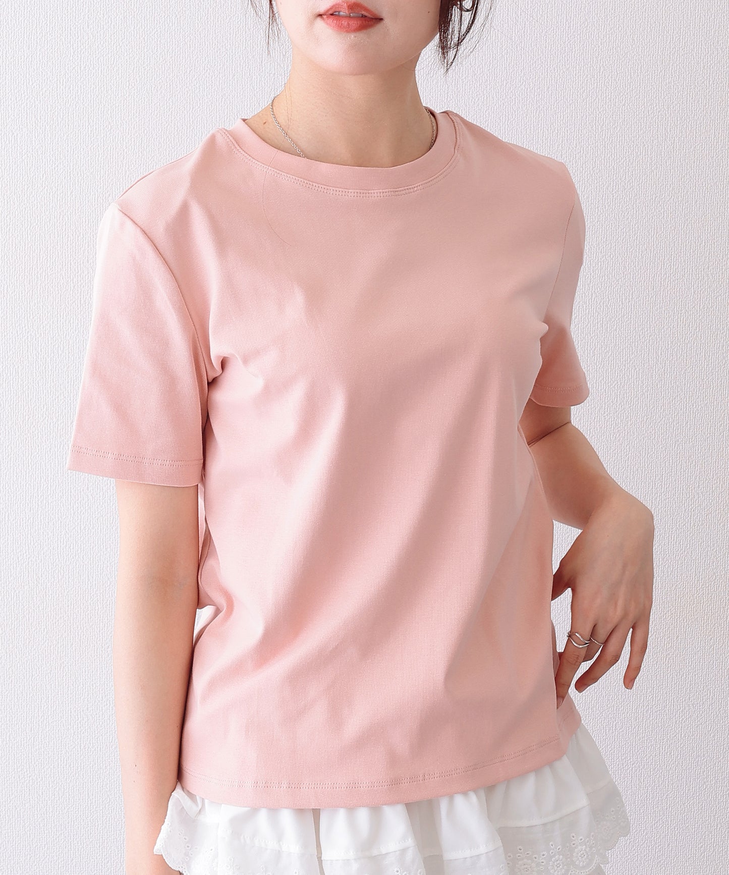 クルーネック ベーシック コットン 半袖 Tシャツ