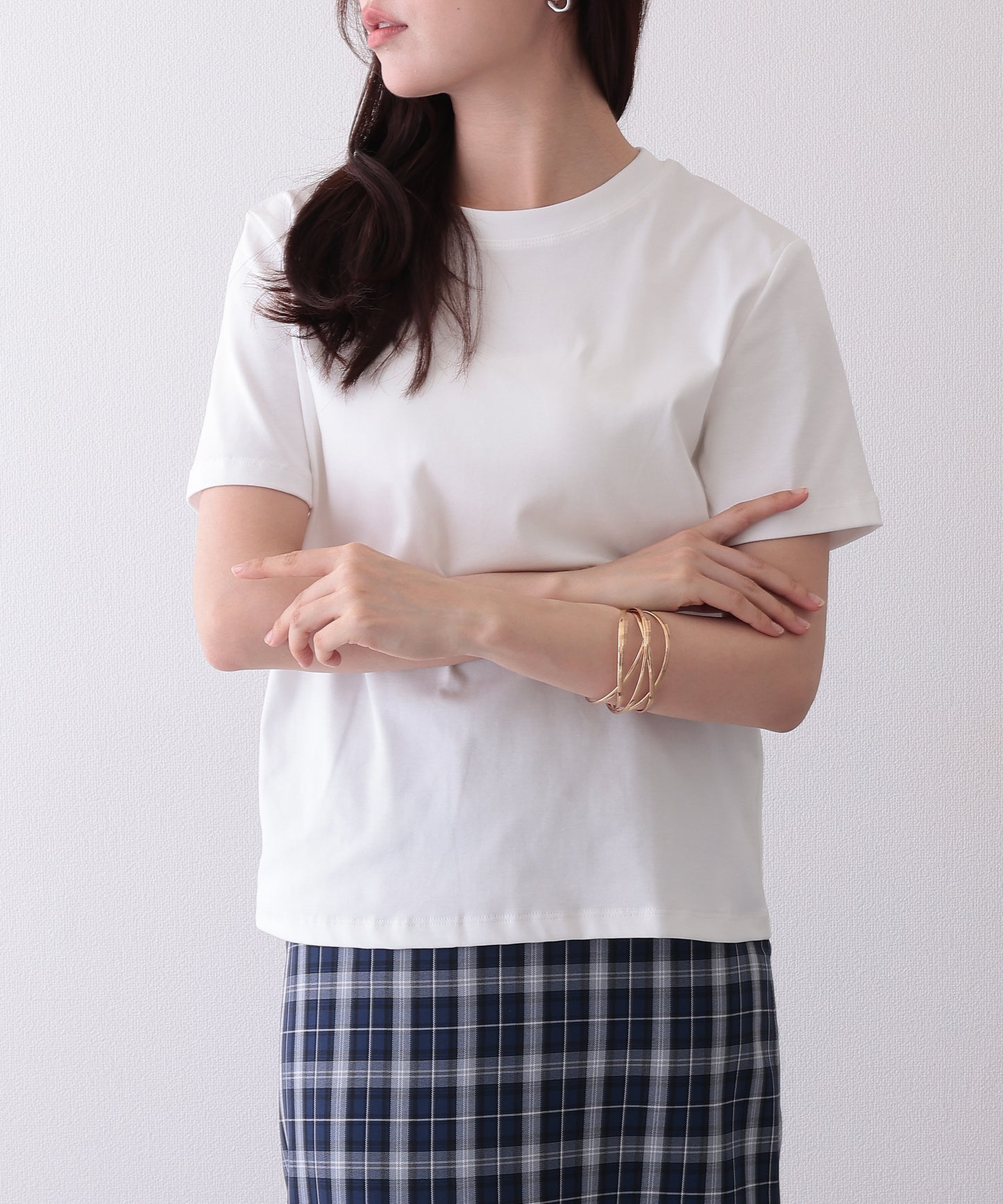 クルーネック ベーシック コットン 半袖 Tシャツ