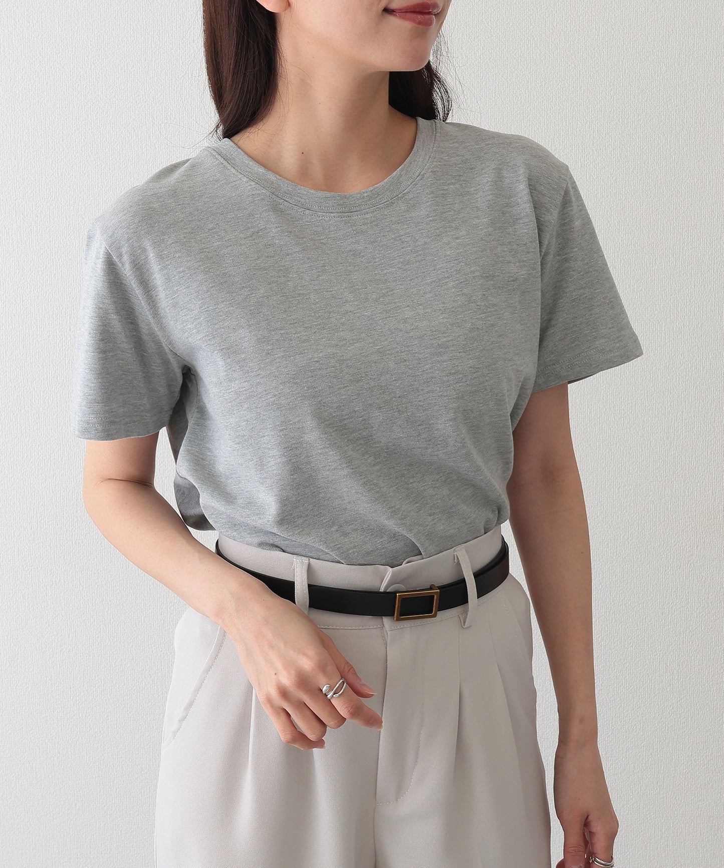 クルーネック ベーシック 半袖 Tシャツ カットソー