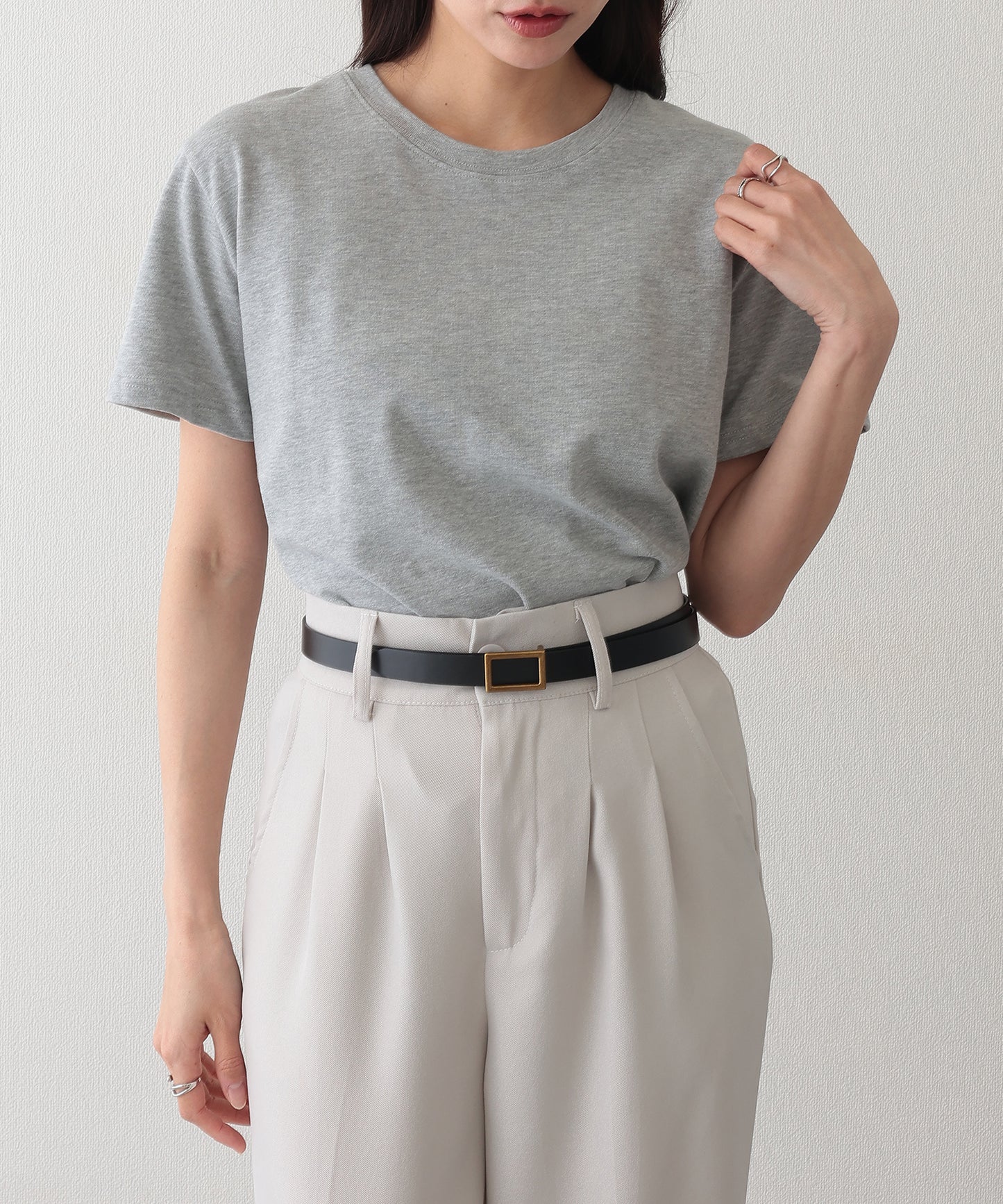 クルーネック ベーシック 半袖 Tシャツ カットソー