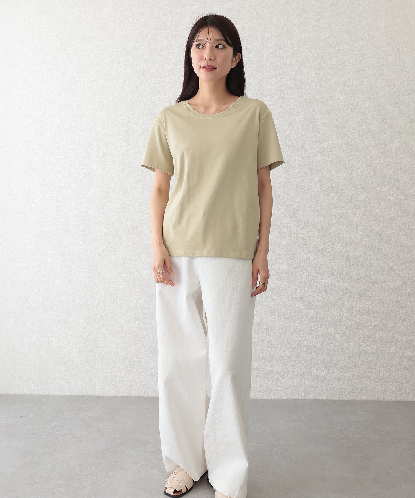 クルーネック ベーシック 半袖 Tシャツ カットソー