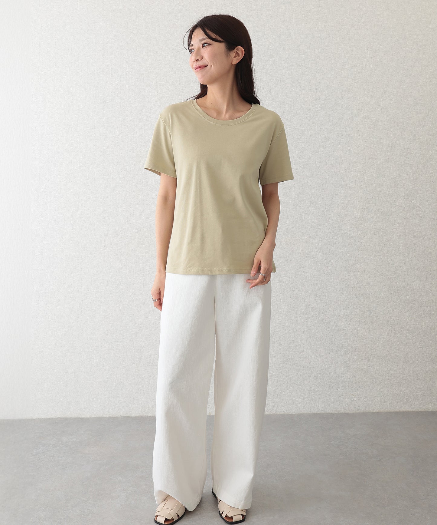 クルーネック ベーシック 半袖 Tシャツ カットソー
