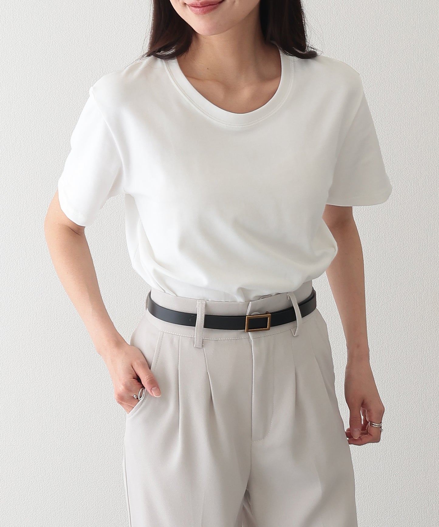 クルーネック ベーシック 半袖 Tシャツ カットソー