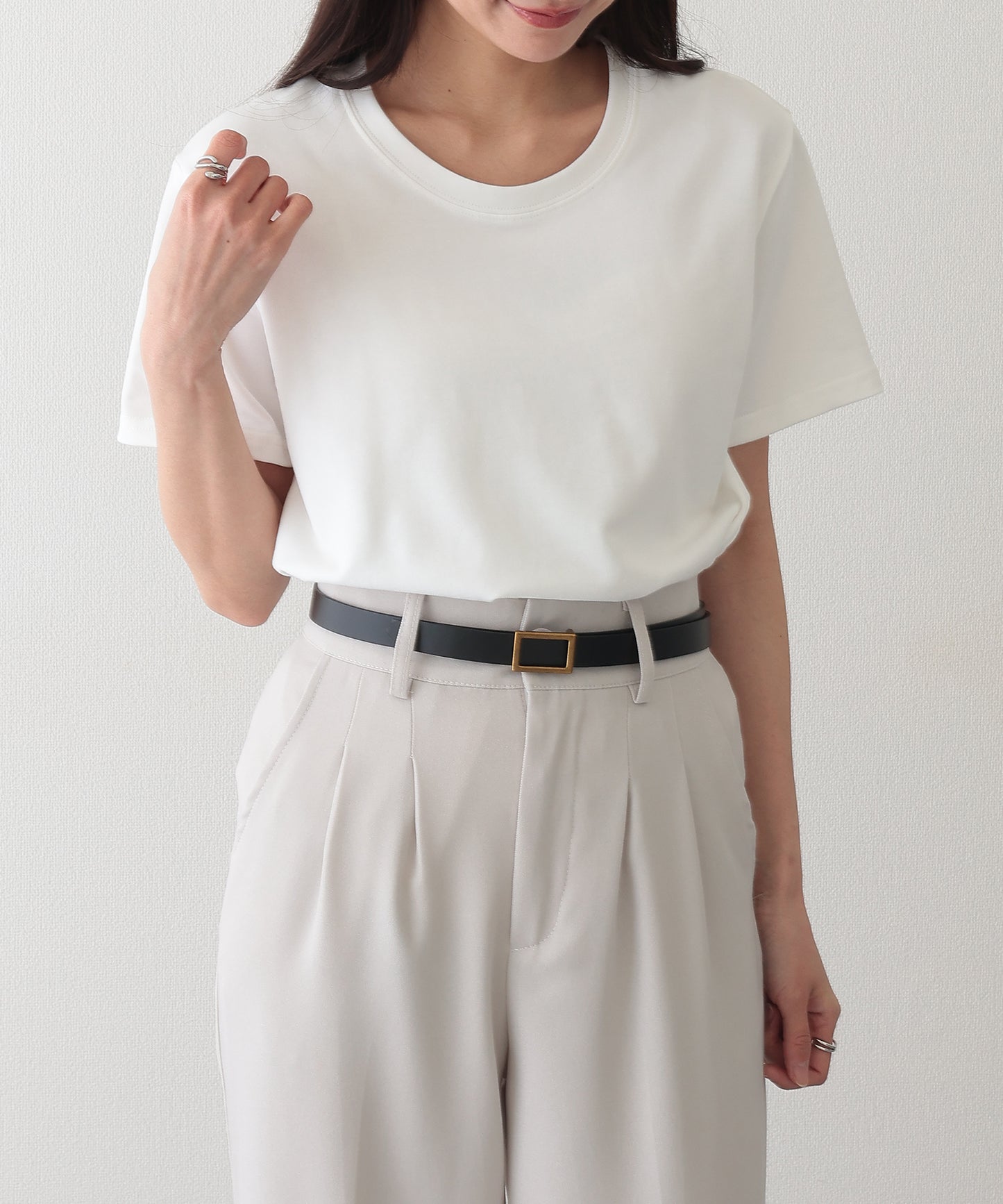 クルーネック ベーシック 半袖 Tシャツ カットソー