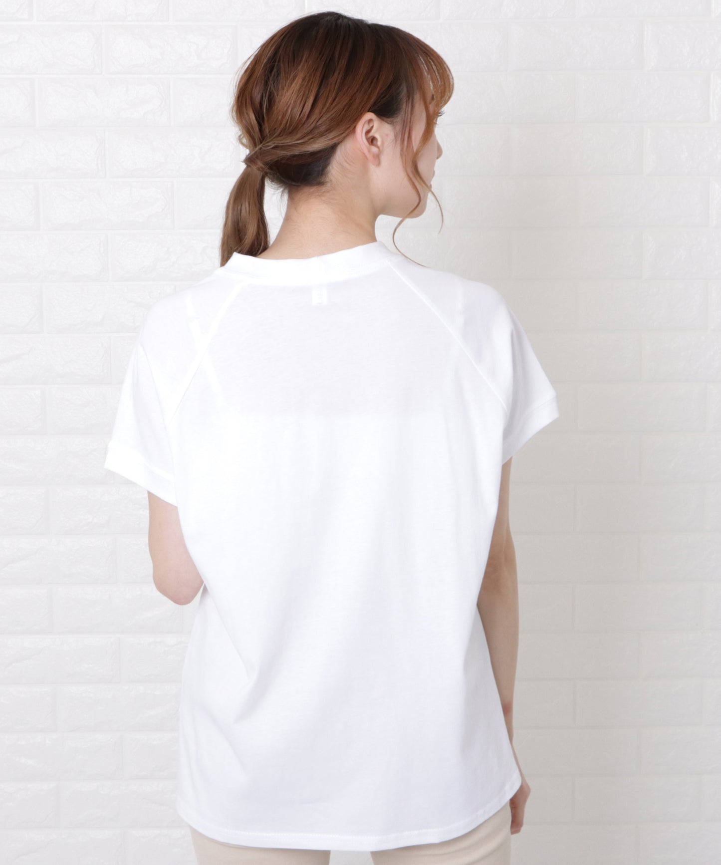ボトルネック半袖Tシャツ